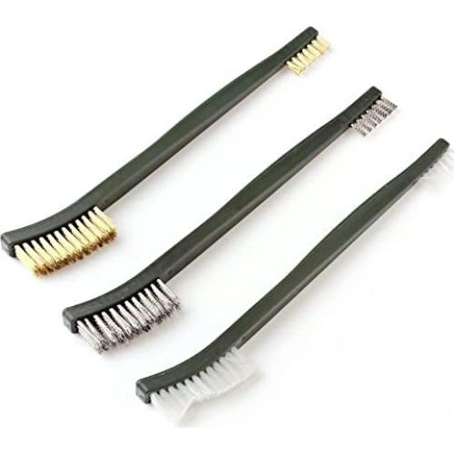 Conjunto de Cepillos de Alambre Mini OriGlam - 3 Piezas para Limpieza