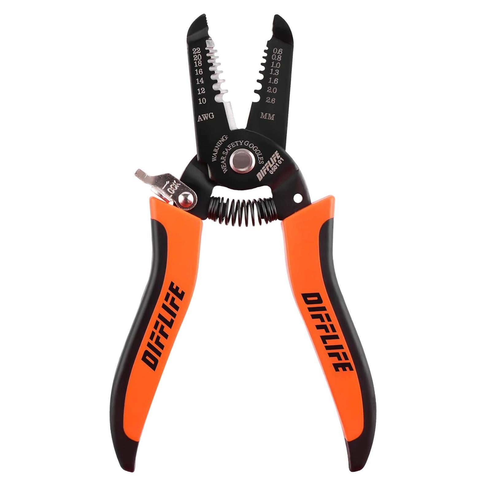 Cortador de Pelacables DIFFLIFE 10-22 AWG, Mango Ergonómico