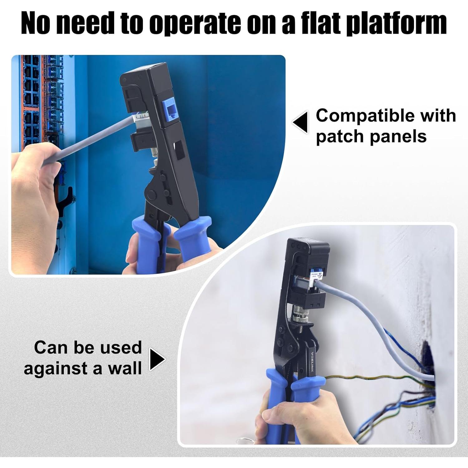 Herramienta de Terminación Rápida VCELINK con 20 Conectores CAT6