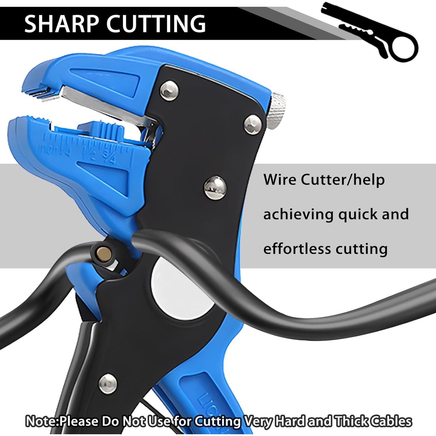 Desforrador de Cables Quick Strip CKLJTL 2 en 1 Azul 17.5 cm