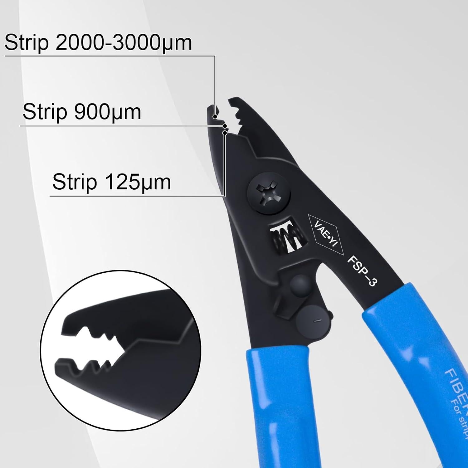 Desforrador de fibra óptica VAE·YI FSP-3, acero alto carbono