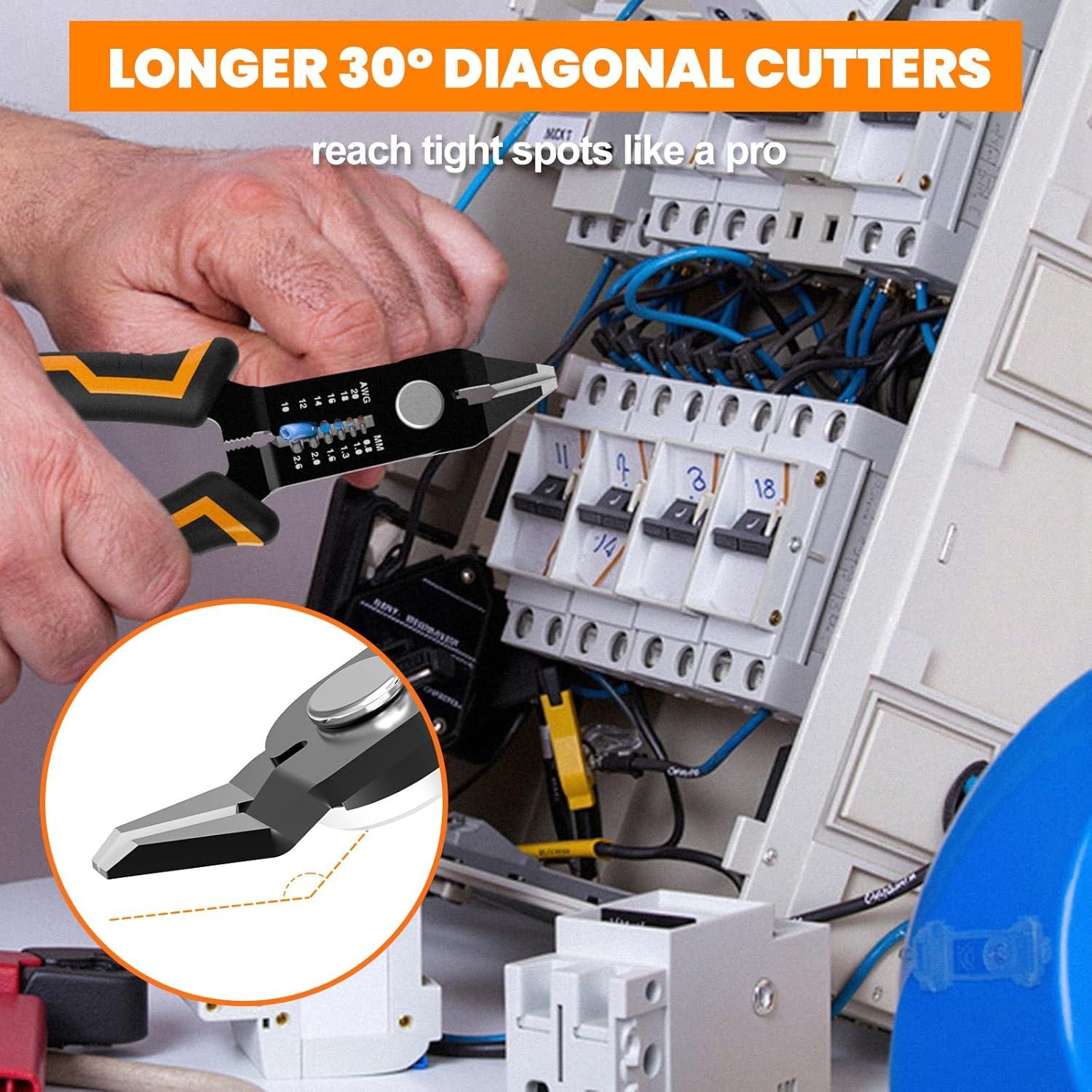 Pelacables 3 en 1 HARDELL+ 15.24 cm para 10-20 AWG