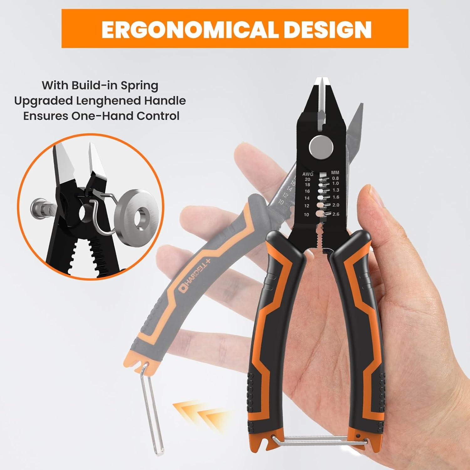 Pelacables 3 en 1 HARDELL+ 15.24 cm para 10-20 AWG