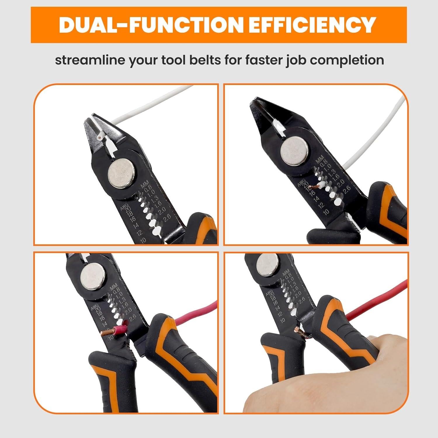 Pelacables 3 en 1 HARDELL+ 15.24 cm para 10-20 AWG