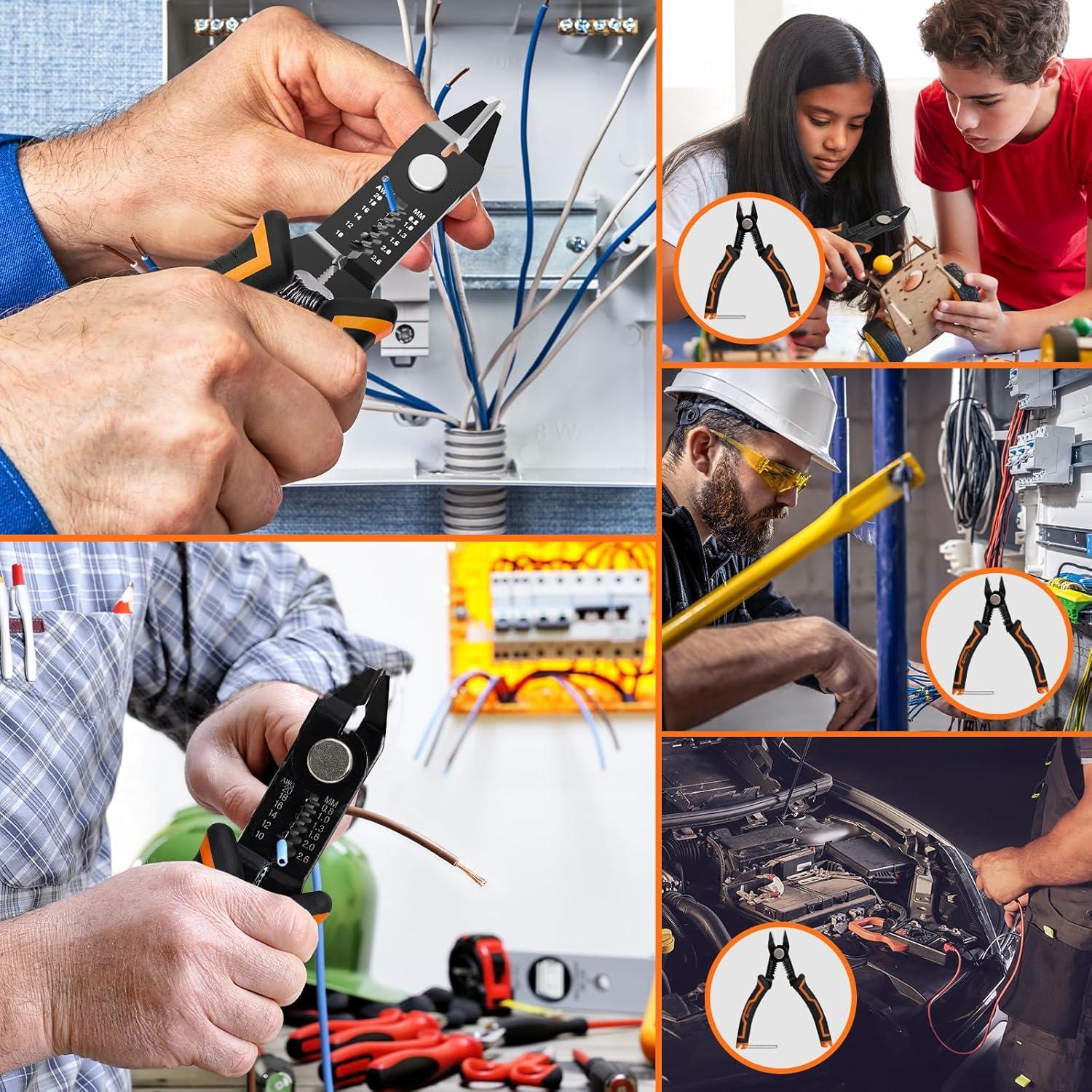 Pelacables 3 en 1 HARDELL+ 15.24 cm para 10-20 AWG