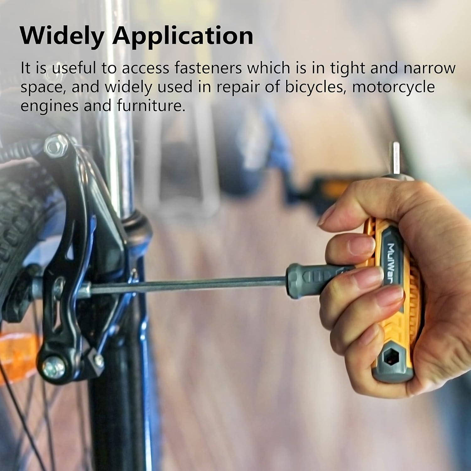 Juego de Llaves Allen T-handle 14 Piezas Mulwark Métricas y SAE