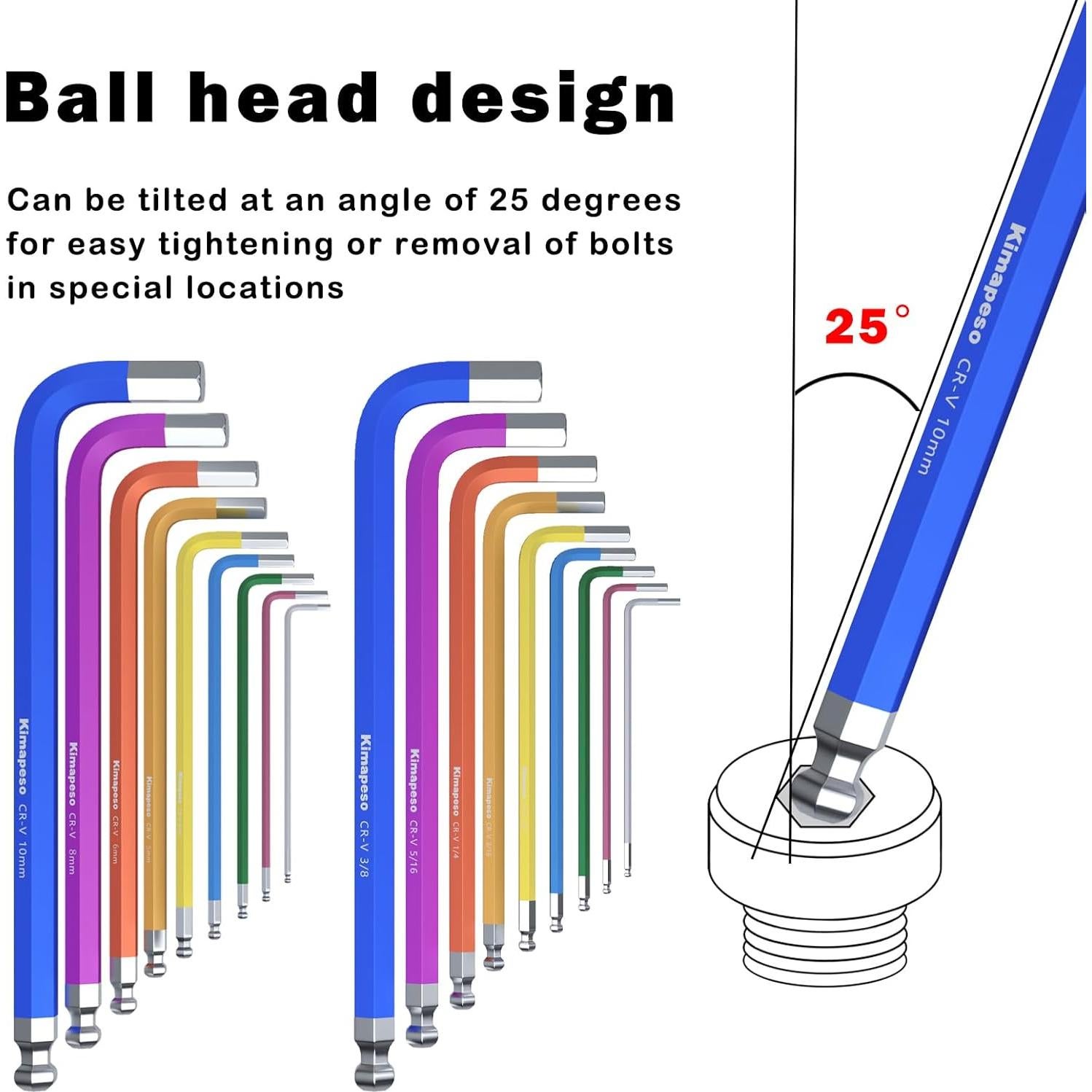Juego de Llaves Allen 27 PCS Kimapeso Hexagonales y Torx