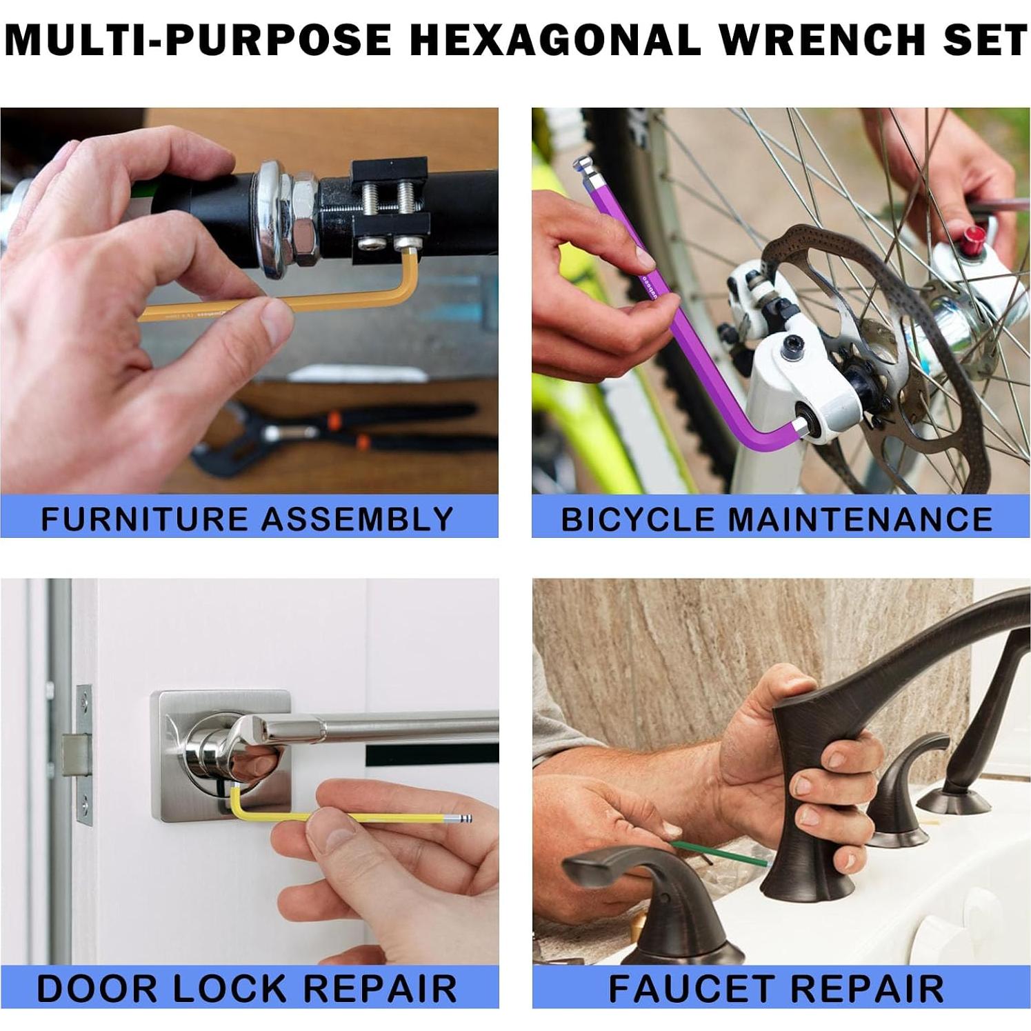 Juego de Llaves Allen 27 PCS Kimapeso Hexagonales y Torx