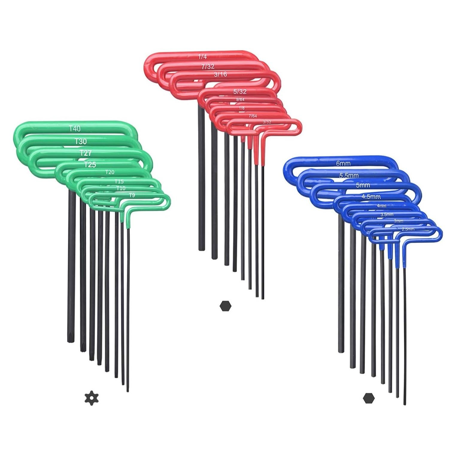 Juego de Llaves Allen GogoBing T-Mango 8 Pulgadas y 8 Métricas