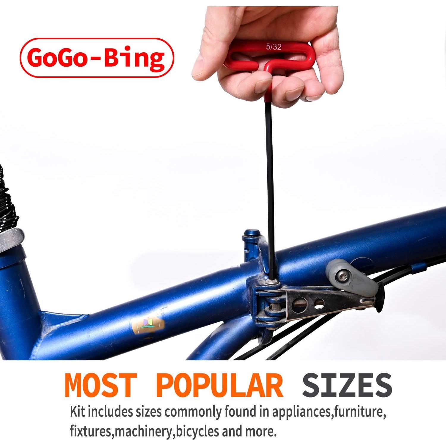 Juego de Llaves Allen GogoBing T-Mango 8 Pulgadas y 8 Métricas