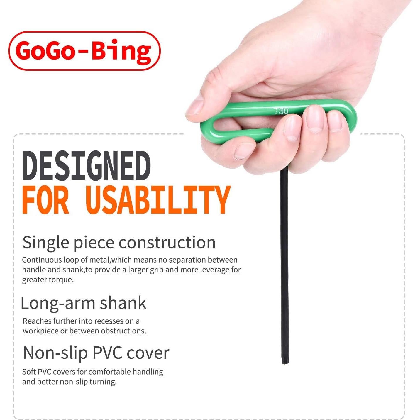 Juego de Llaves Allen GogoBing T-Mango 8 Pulgadas y 8 Métricas