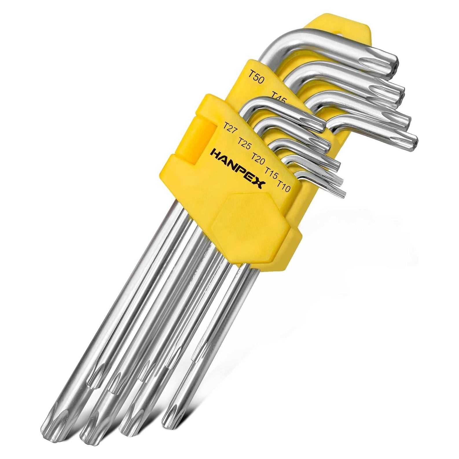 Juego de Llaves Allen Torx Hanpex 9 Piezas Cr-V T10-T50