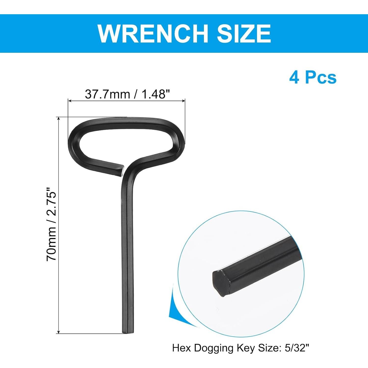 Llave Hexagonal PATIKIL 5/32" (3.97 mm) - Paquete de 4