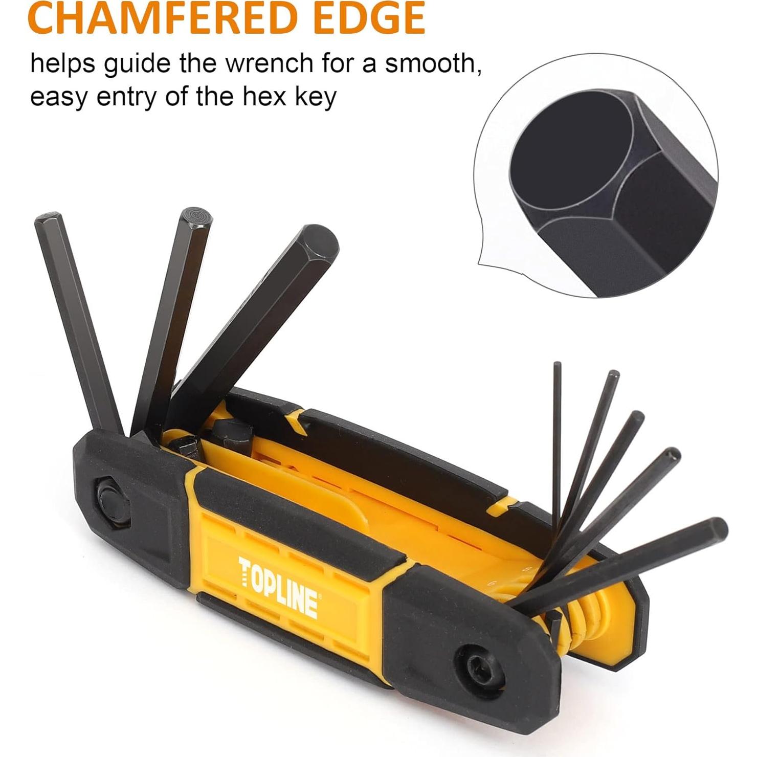 Juego de Llaves Allen Plegables 25 Piezas Topline Métrico y Torx