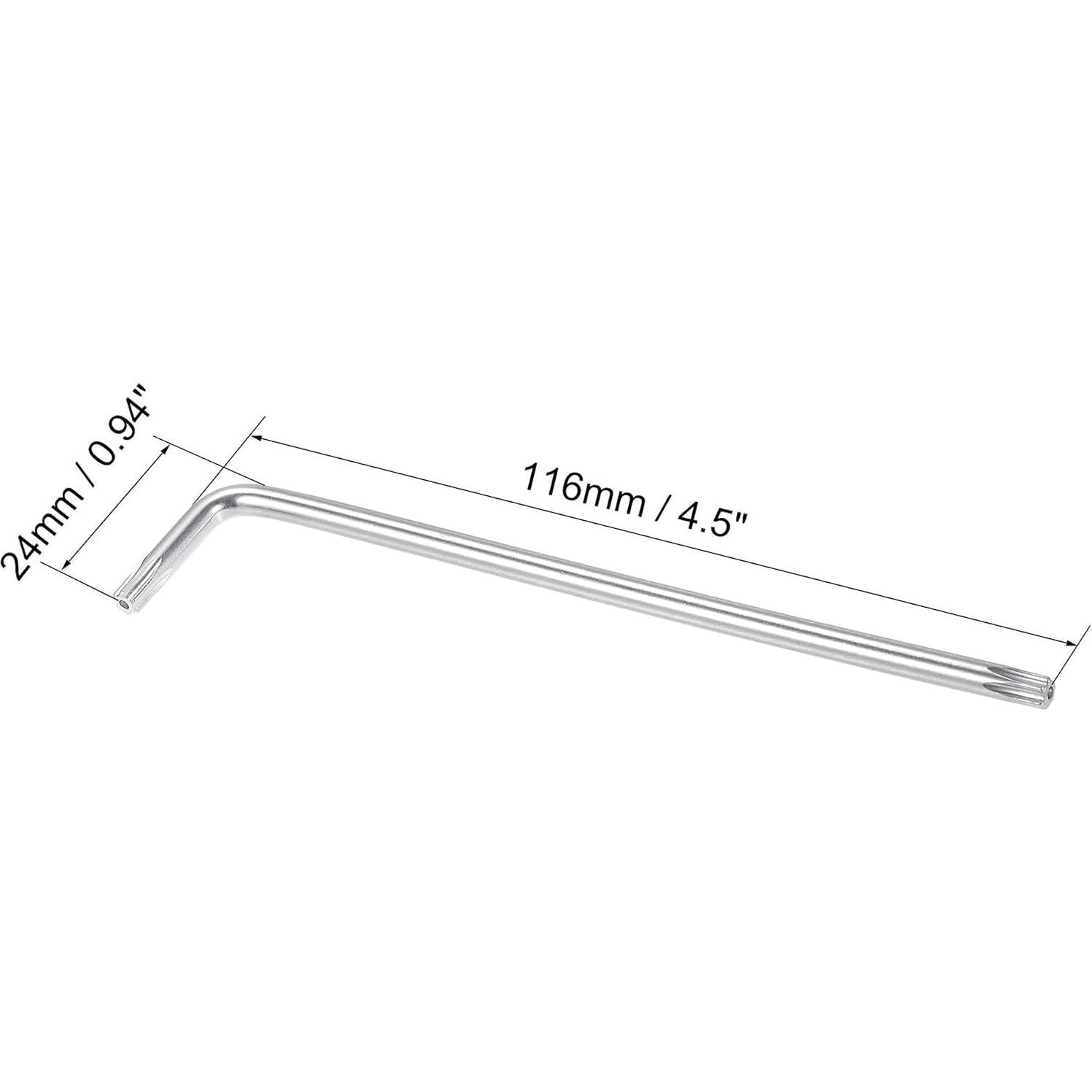 Llave Torx T20 uxcell 2 Pcs Acero CR-V 116 mm a Prueba de Manipulación