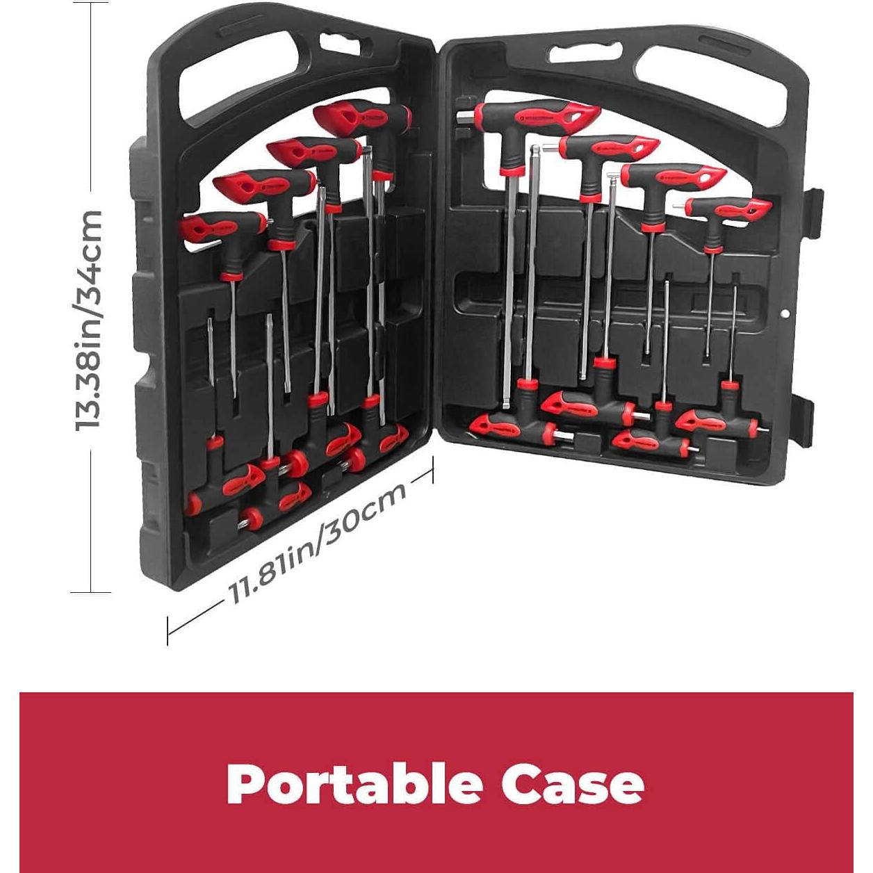 Set de Llaves Hexagonales y Torx 16 Pzs Rotation con Estuche