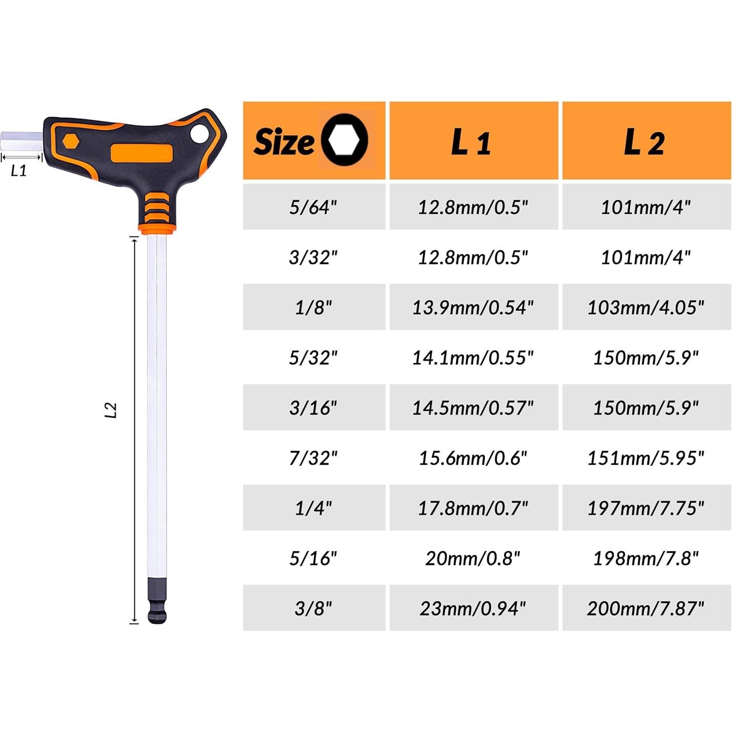 Conjunto de Llaves Allen T de 9 Piezas NordWolf S2