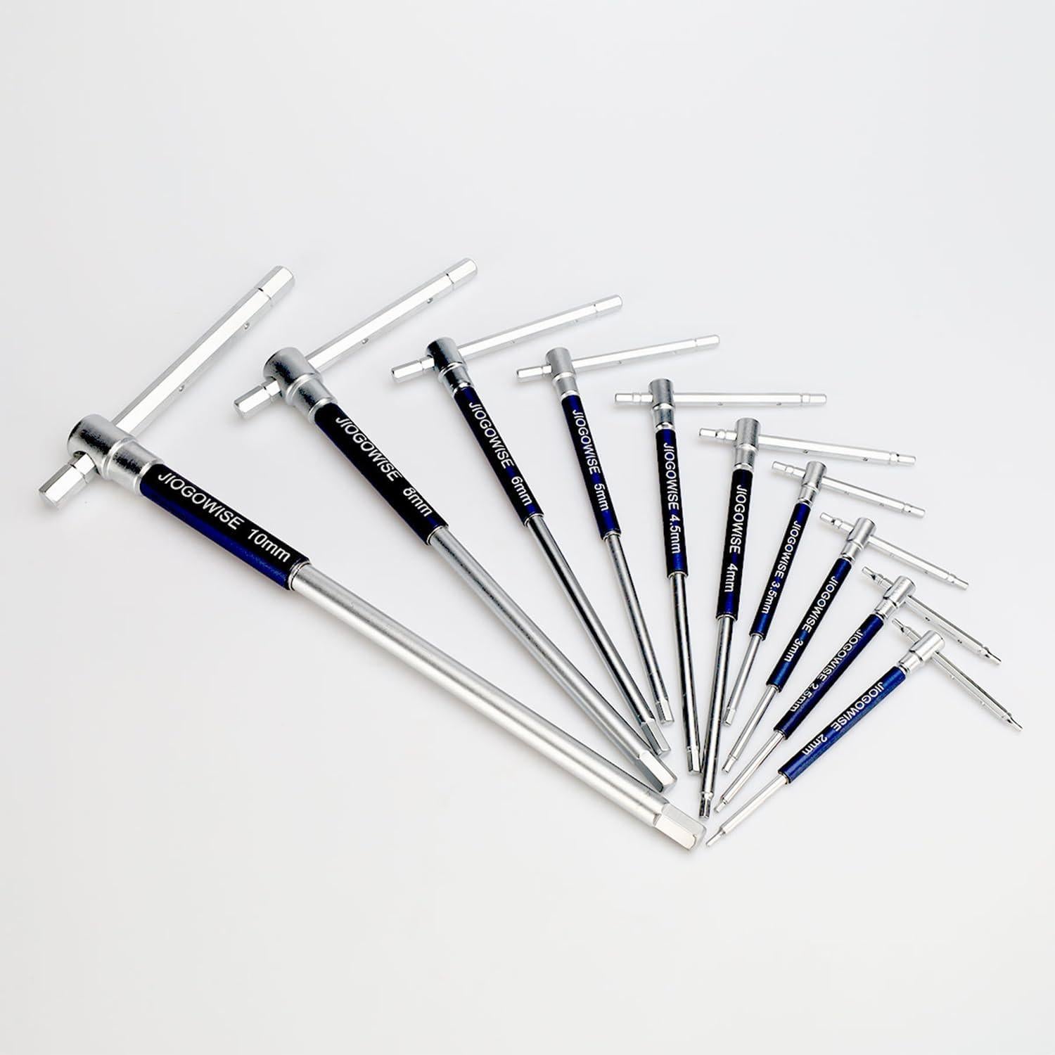 Juego de Llaves Hexagonales T JIOGOWISE 10PCS Métricas con Caja