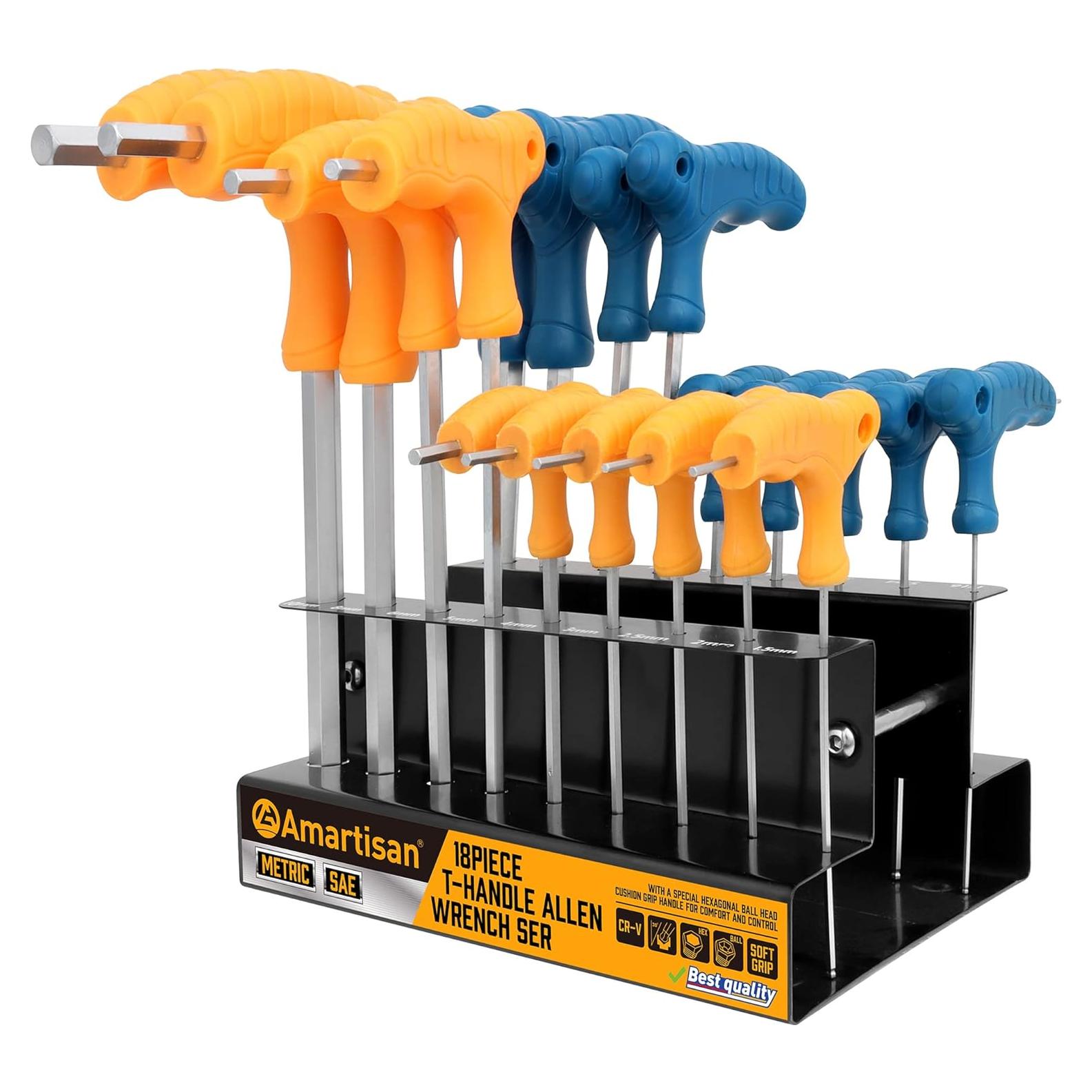 Juego de llaves allen T 18 piezas Amartisan métrico y SAE