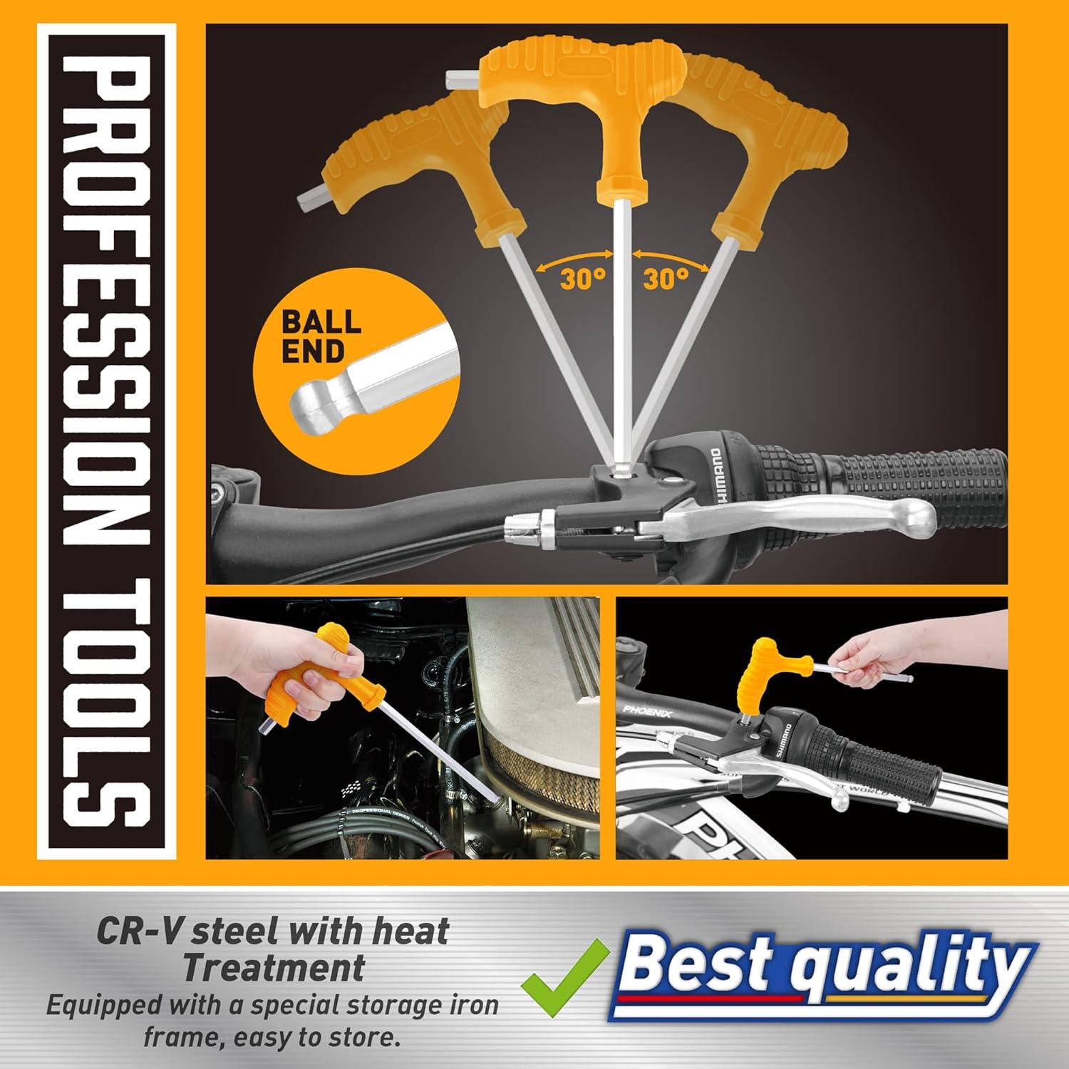 Juego de llaves allen T 18 piezas Amartisan métrico y SAE