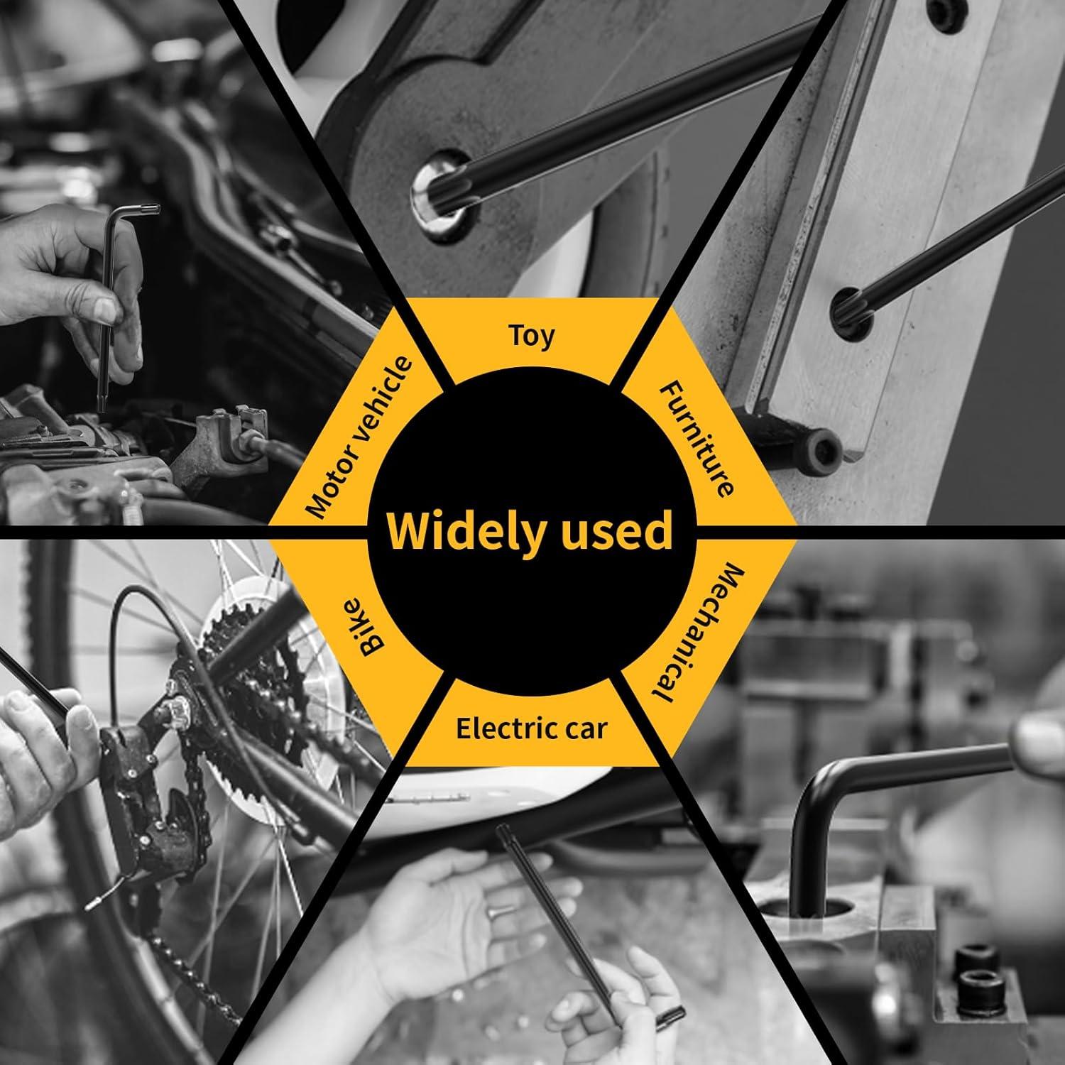 Juego de Llaves Torx 9 Piezas GRENPRO T10-T50 Acero CR-V