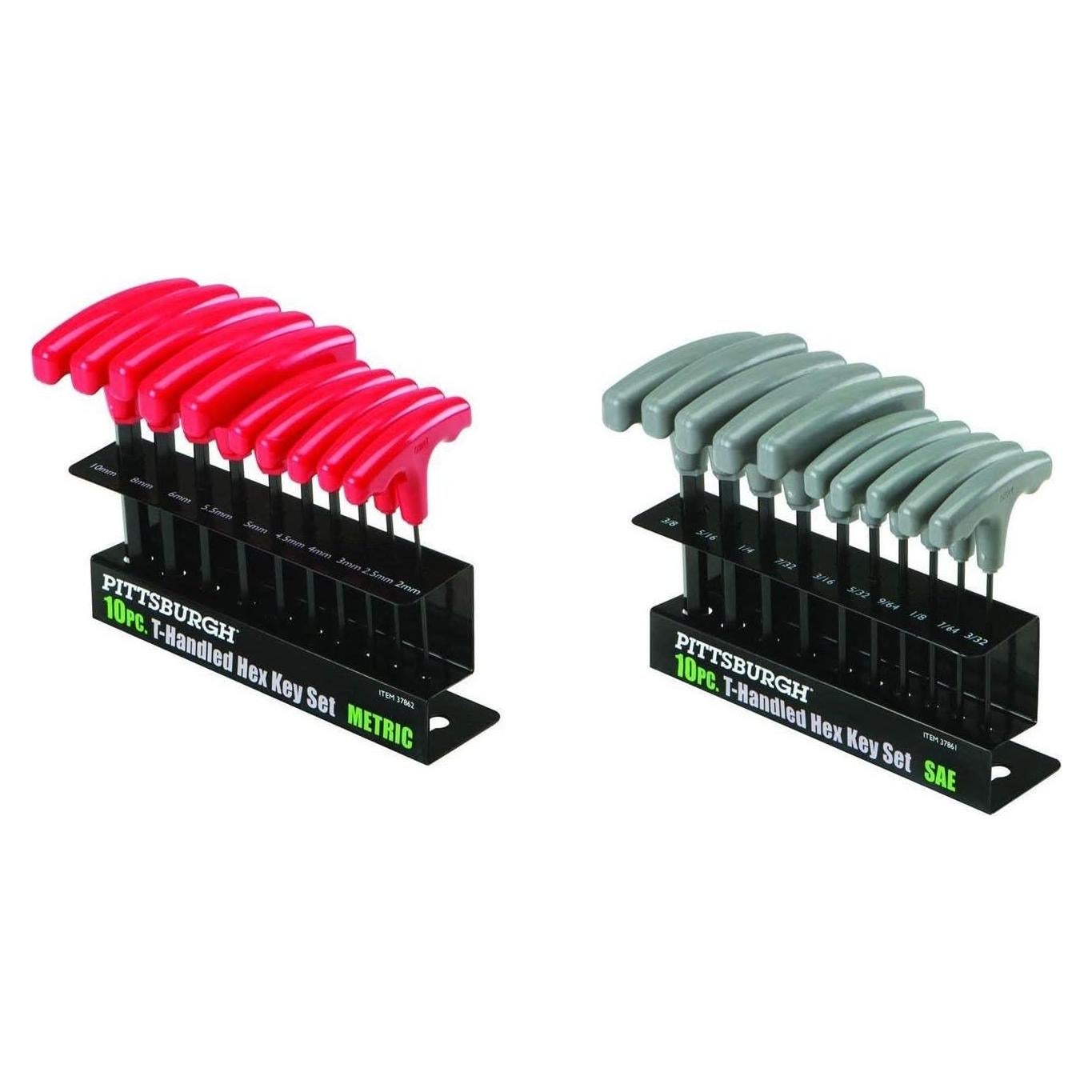 Juego de 20 Llaves Allen Pittsburgh con Mango en T Hexagonal