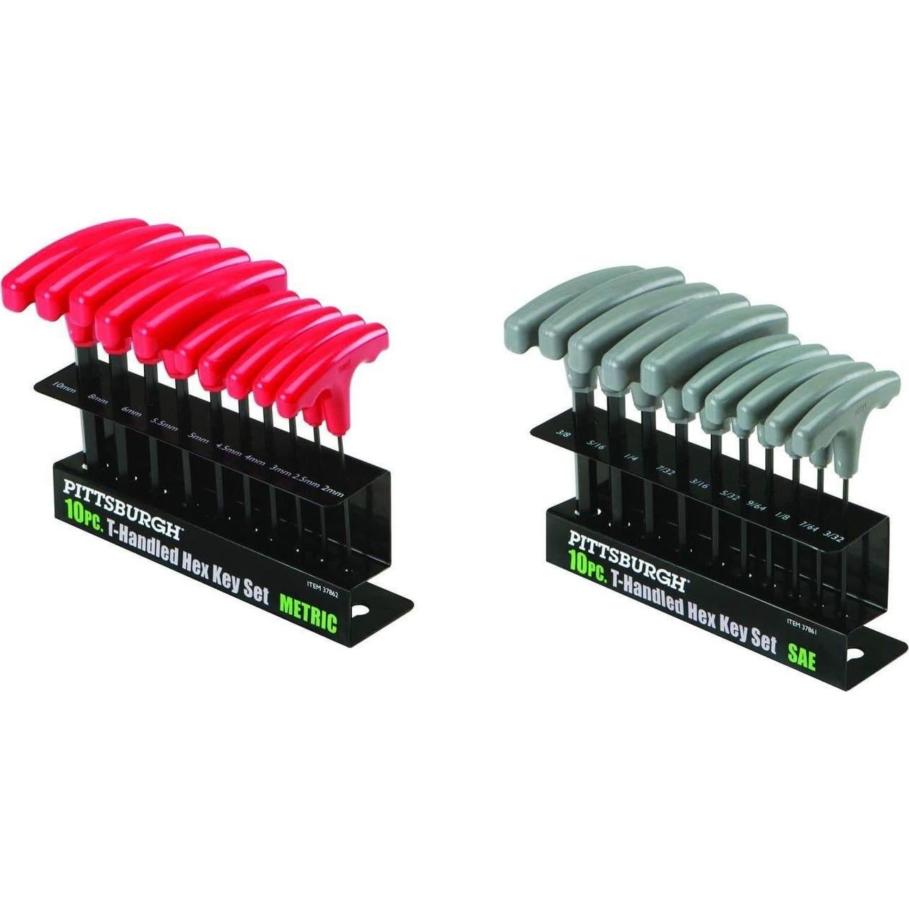 Juego de 20 Llaves Allen Pittsburgh con Mango en T Hexagonal