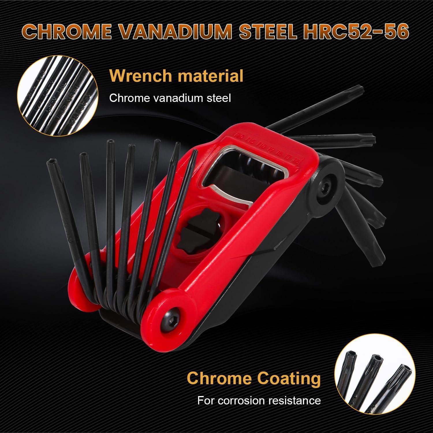 Juego de Llaves Estrella LOZAGU 12PCS T6 a T40 Plegable