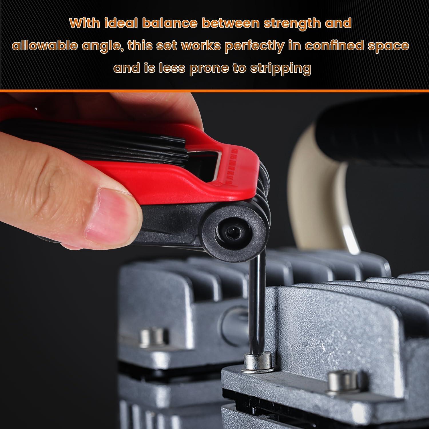 Juego de Llaves Estrella LOZAGU 12PCS T6 a T40 Plegable