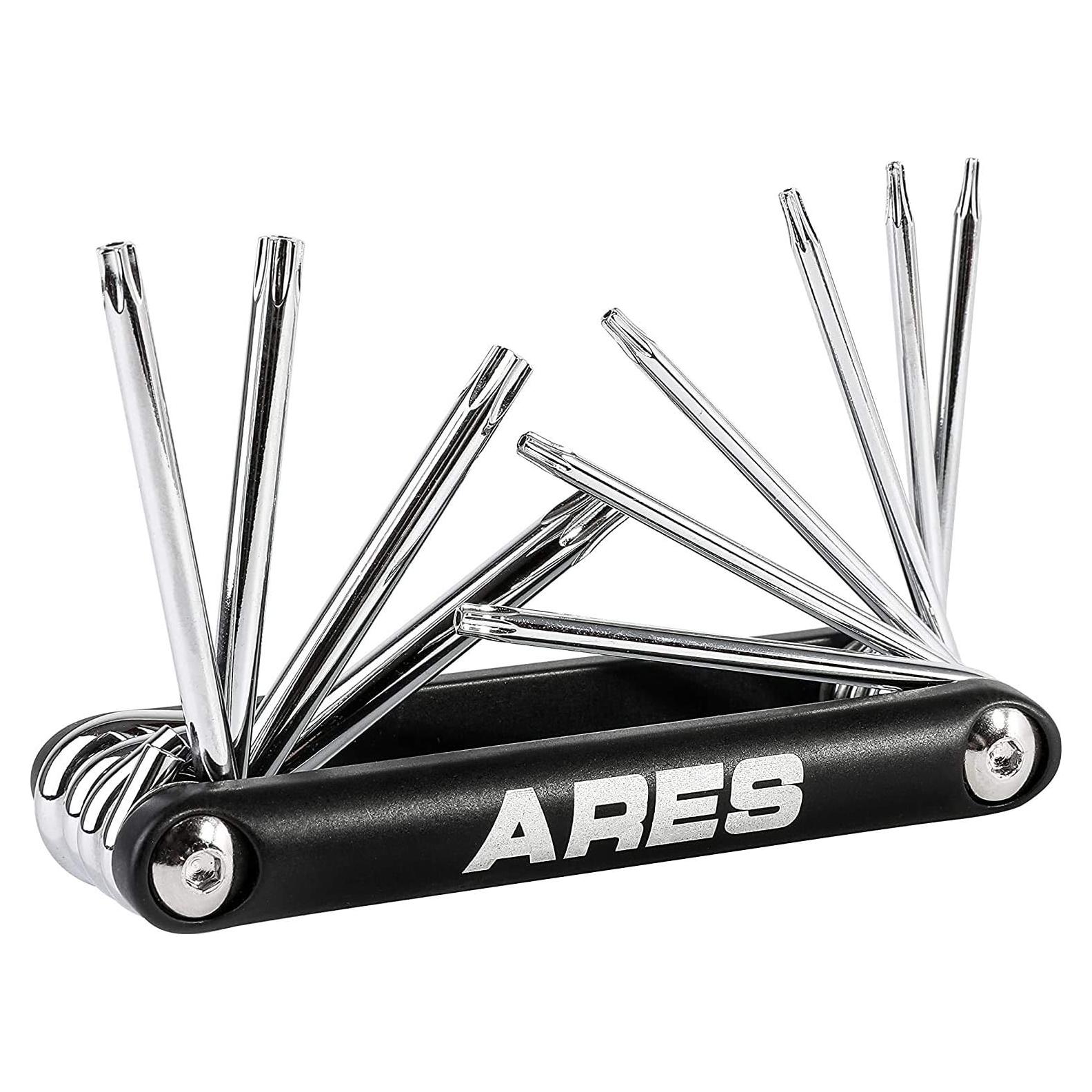 Juego de Llaves Estrella Plegables ARES 10 Piezas T-6 a T-30