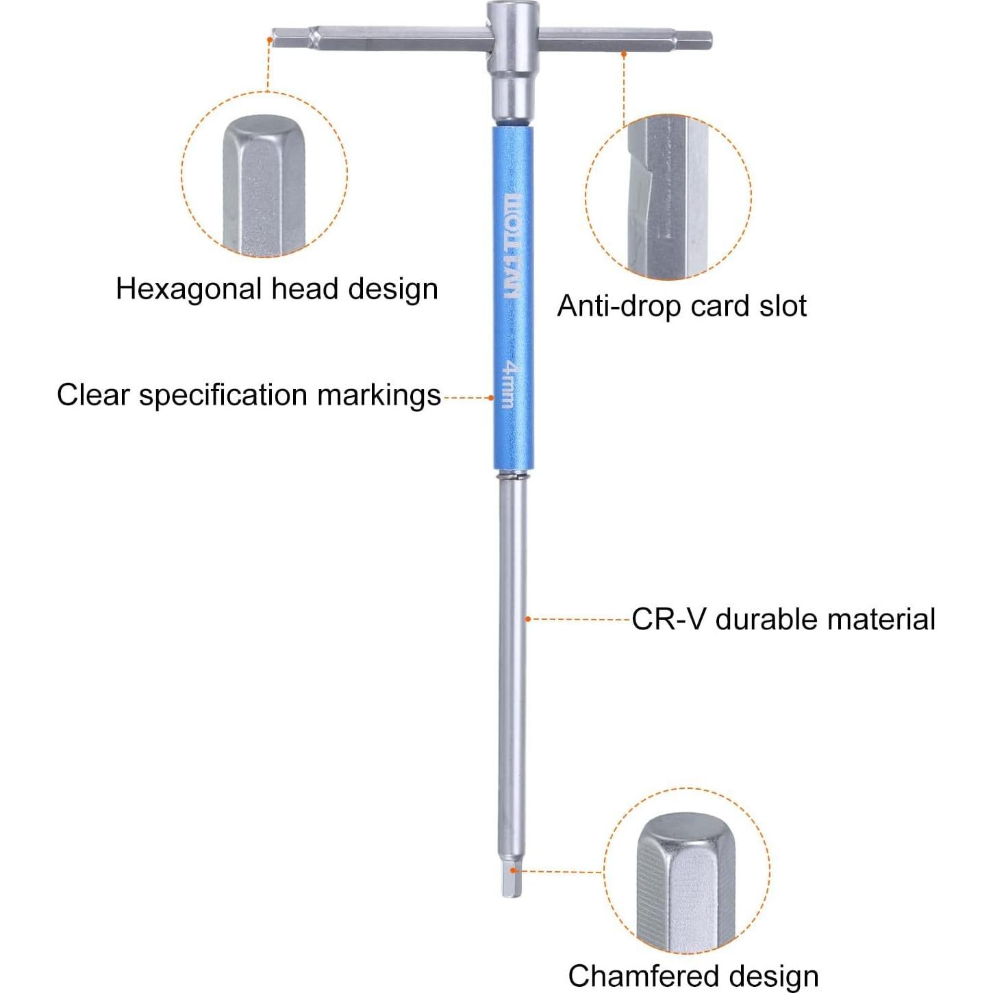 Juego de Llaves Hexagonales T HARFINGTON 4mm Acero Vanadio