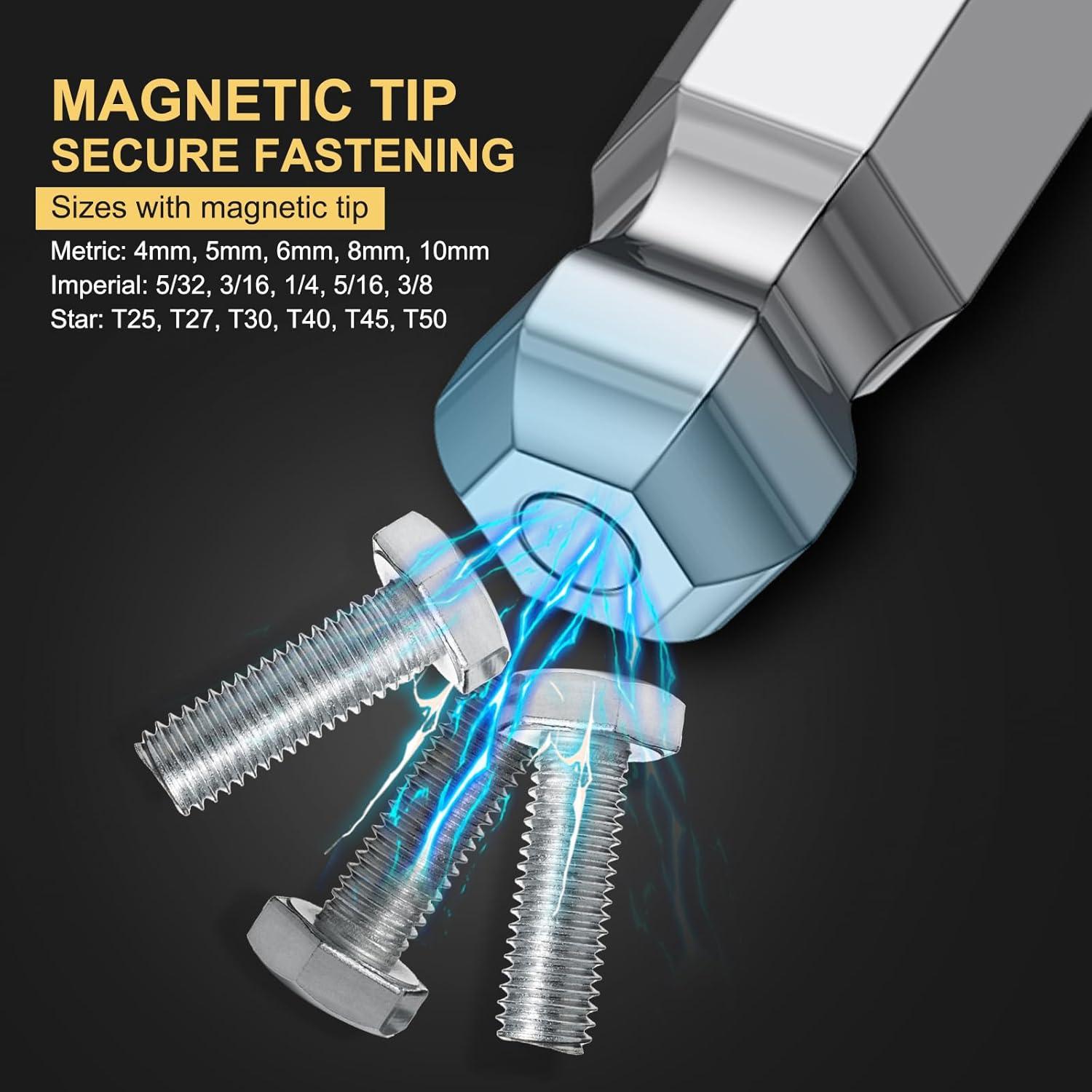 Juego de Llaves Hexagonales Magnéticas AMTOVL 27 Piezas S2