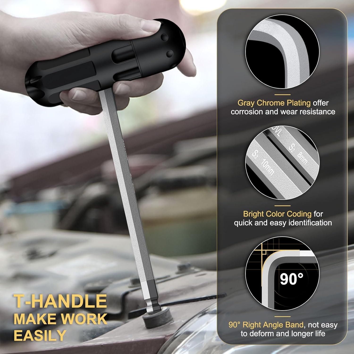 Juego de Llaves Hexagonales Magnéticas AMTOVL 27 Piezas S2