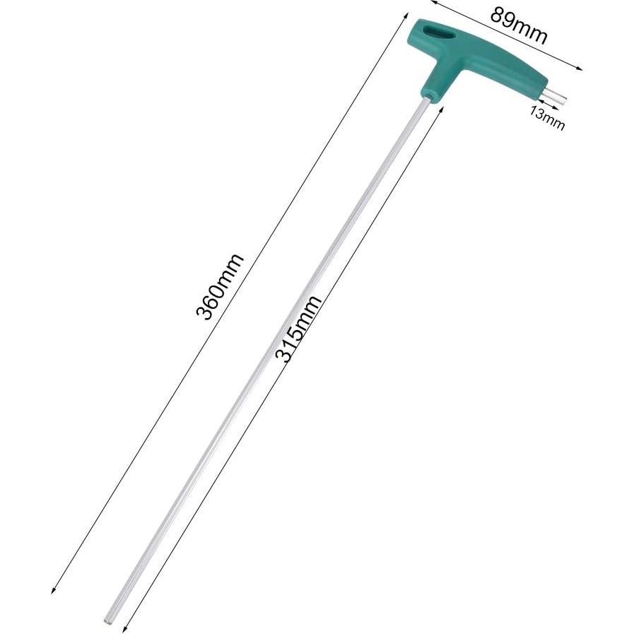 Llave Hexagonal T uxcell 4mm Acabado Cromado Duradera