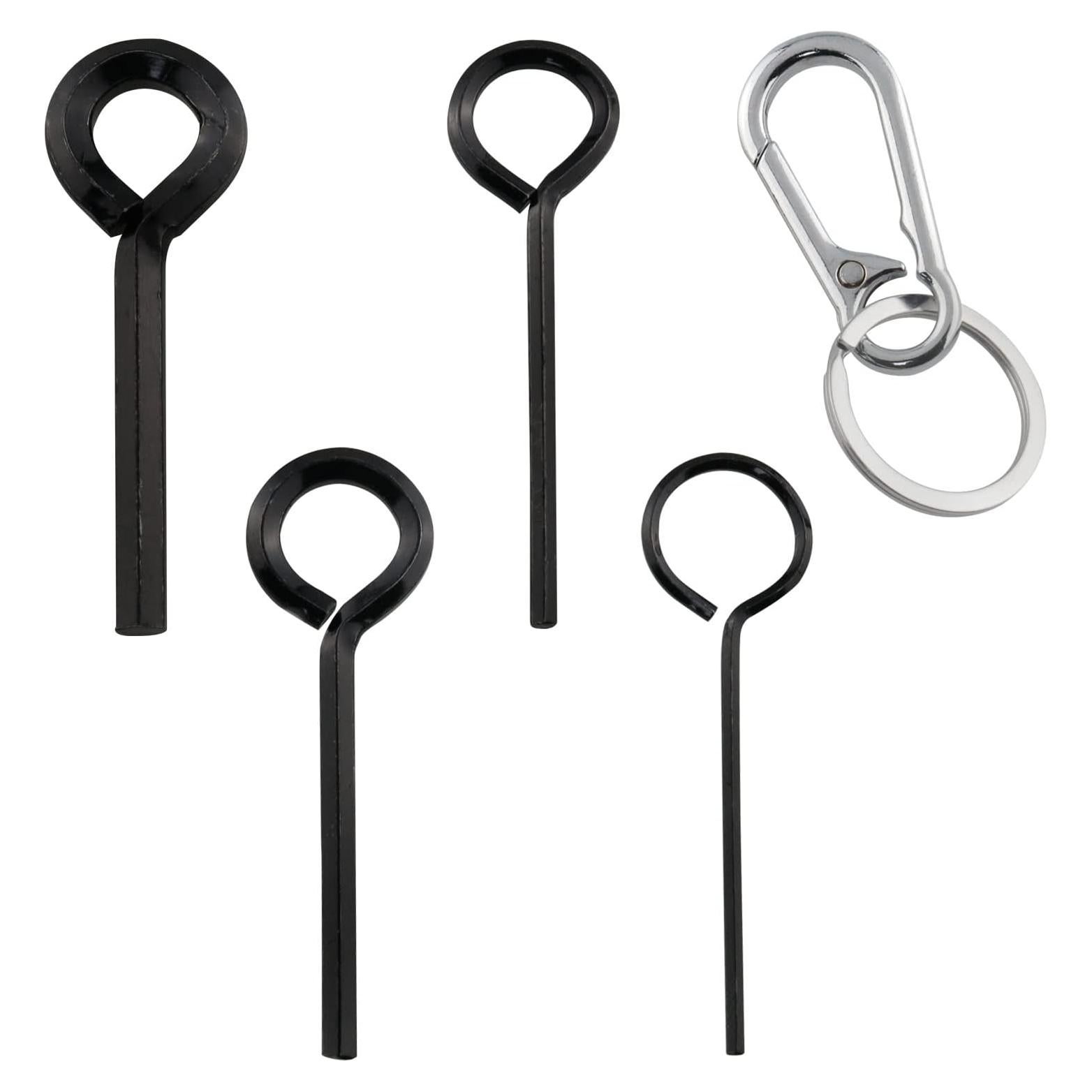 Juego de Llaves Allen Anulares JianLing - 4 Tamaños en Acero Negro