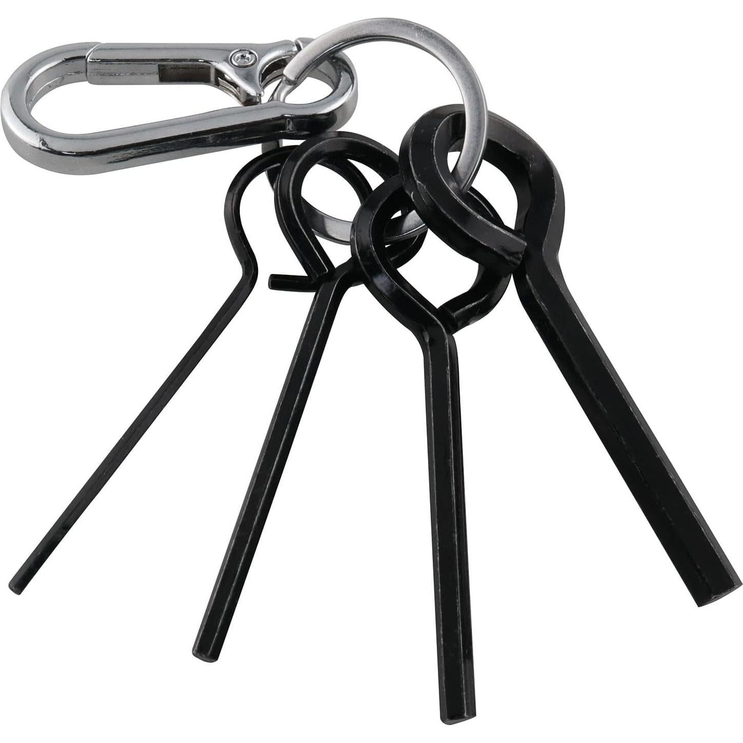 Juego de Llaves Allen Anulares JianLing - 4 Tamaños en Acero Negro