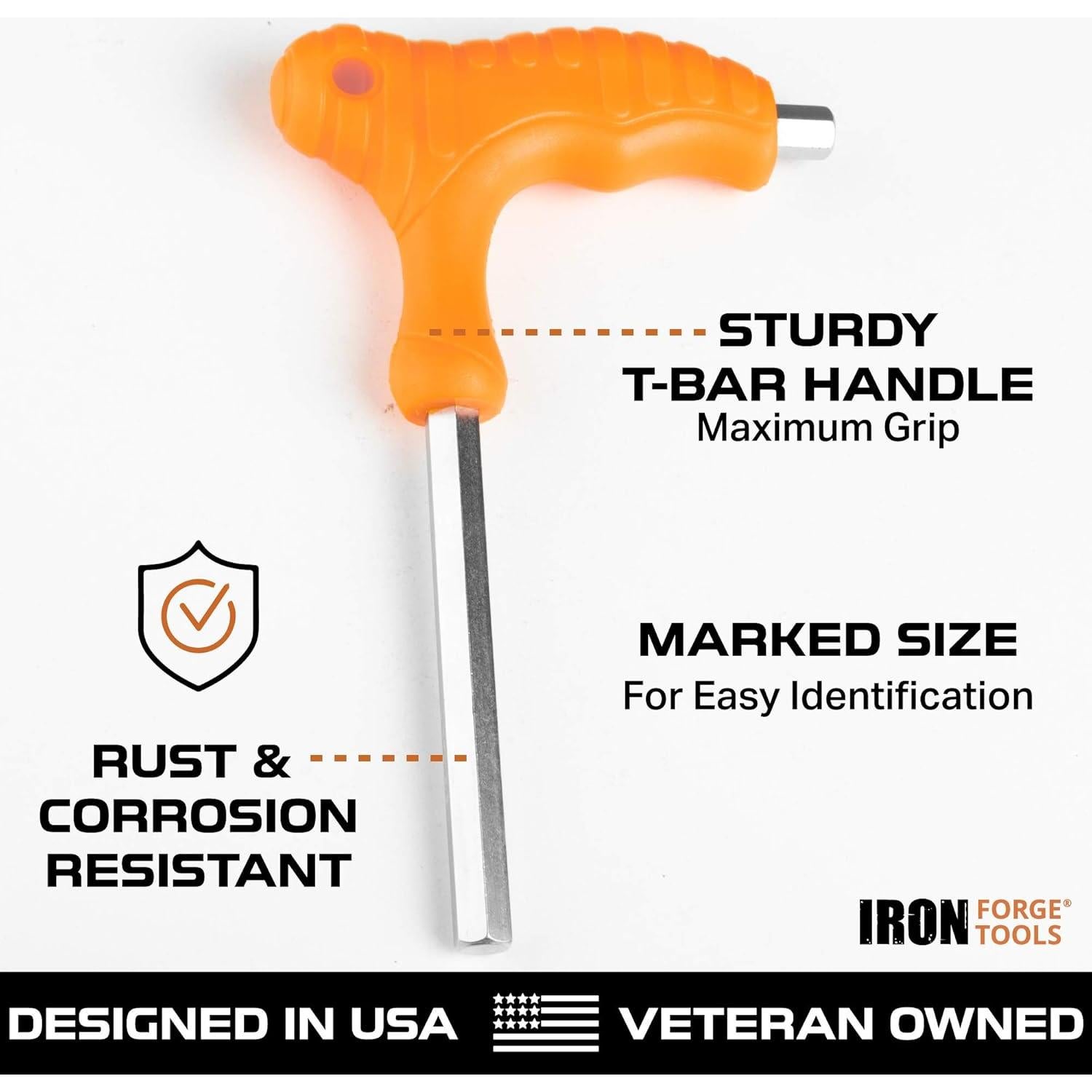 Juego de Llaves Allen T 20 Piezas Iron Forge Tools Métrico