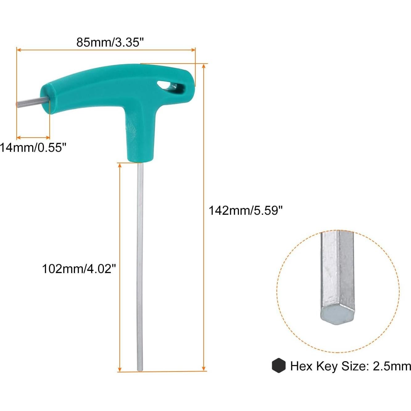 Llave Hexagonal T-Handle Harfington 2.5mm CR-V para Automóviles