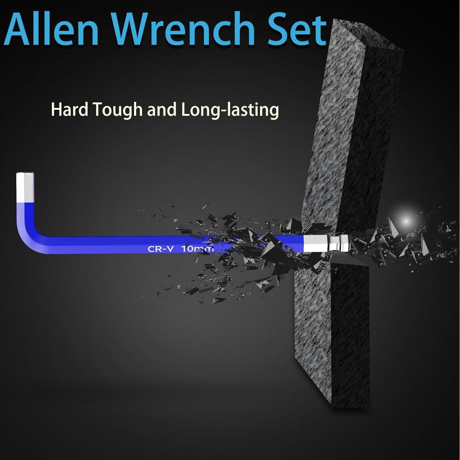 Juego de Llaves Hexagonales 27 Piezas Fineonly Acero Vanadio