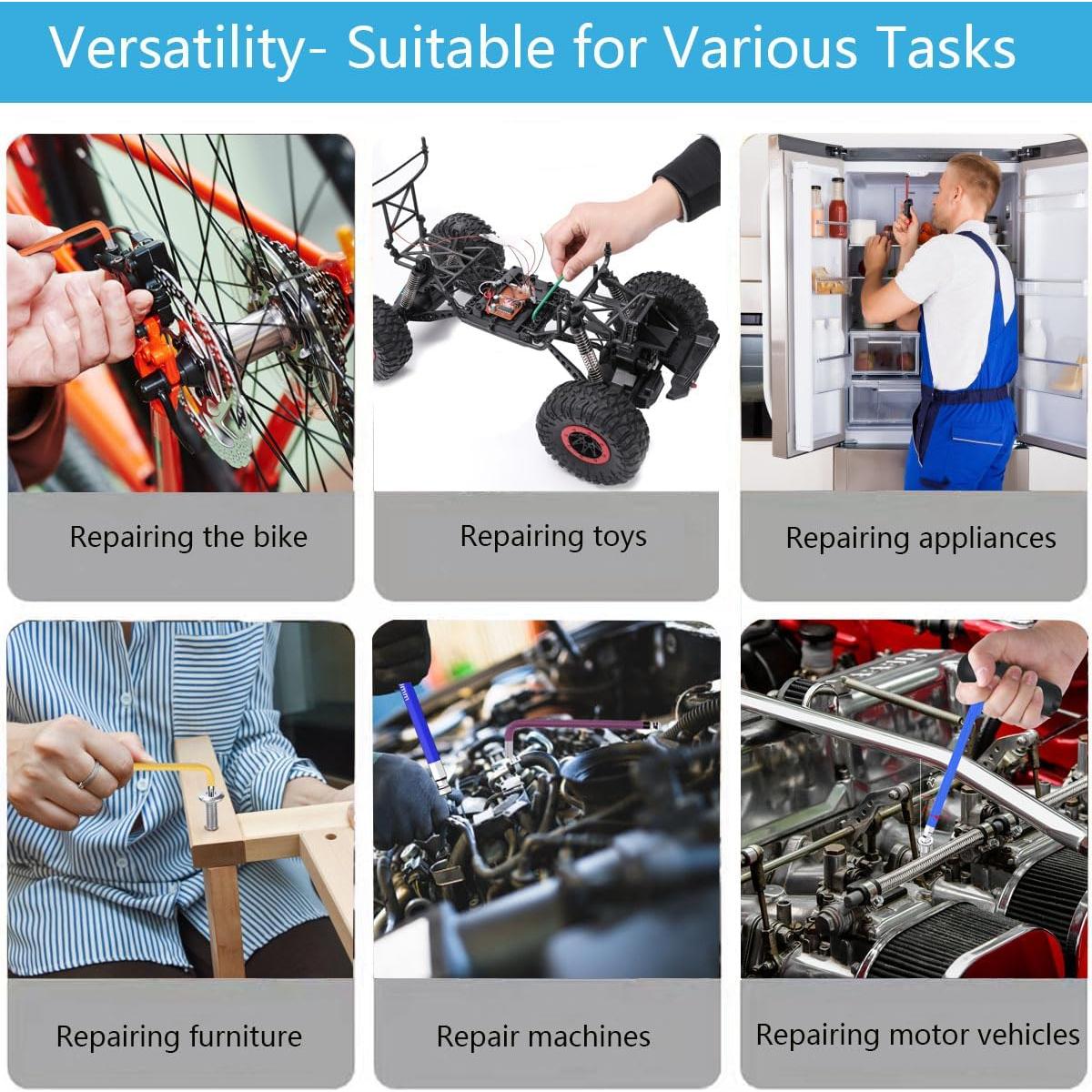 Juego de Llaves Hexagonales 27 Piezas Fineonly Acero Vanadio