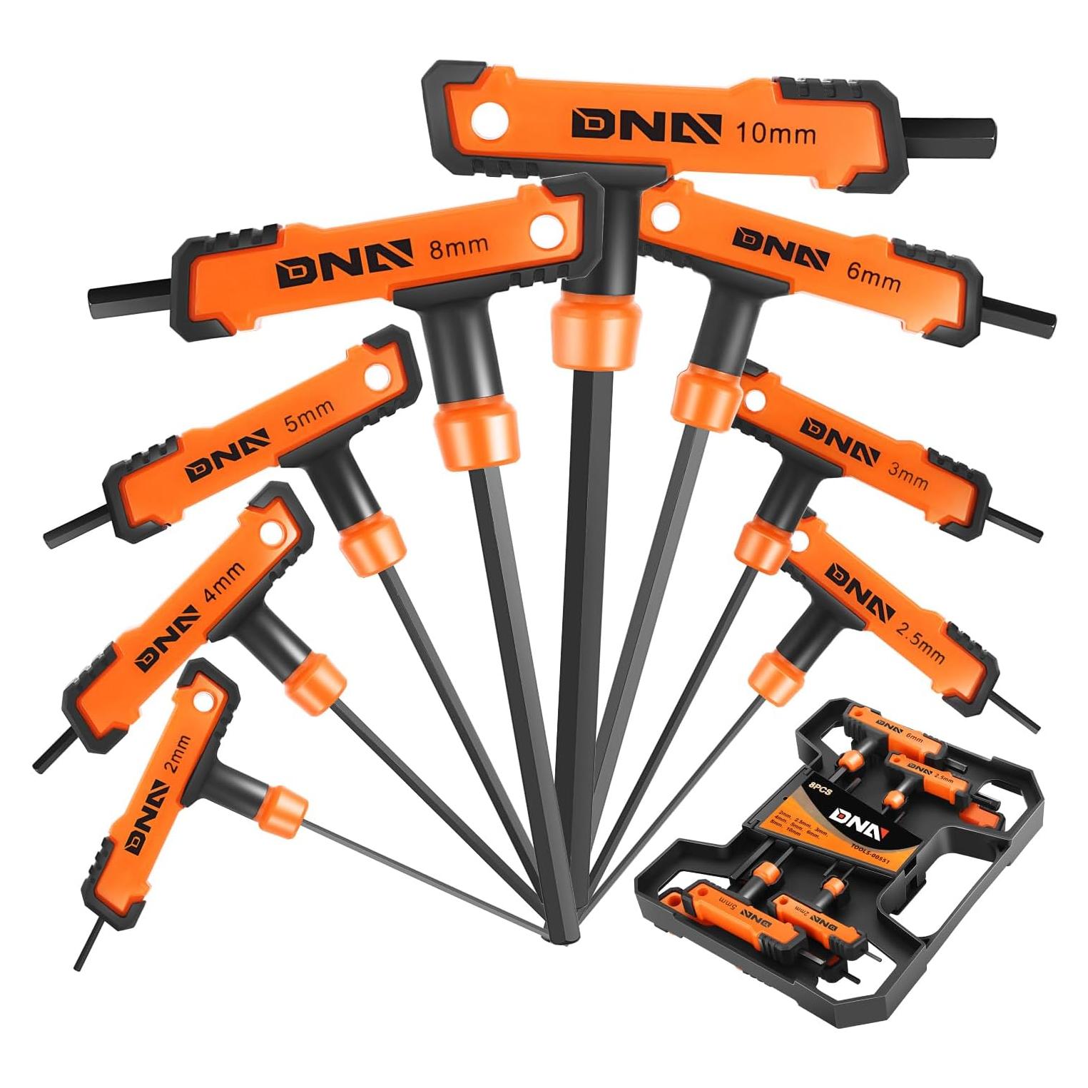 Juego de Llaves Hexagonales T-Handle DNA MOTORING 8 Piezas