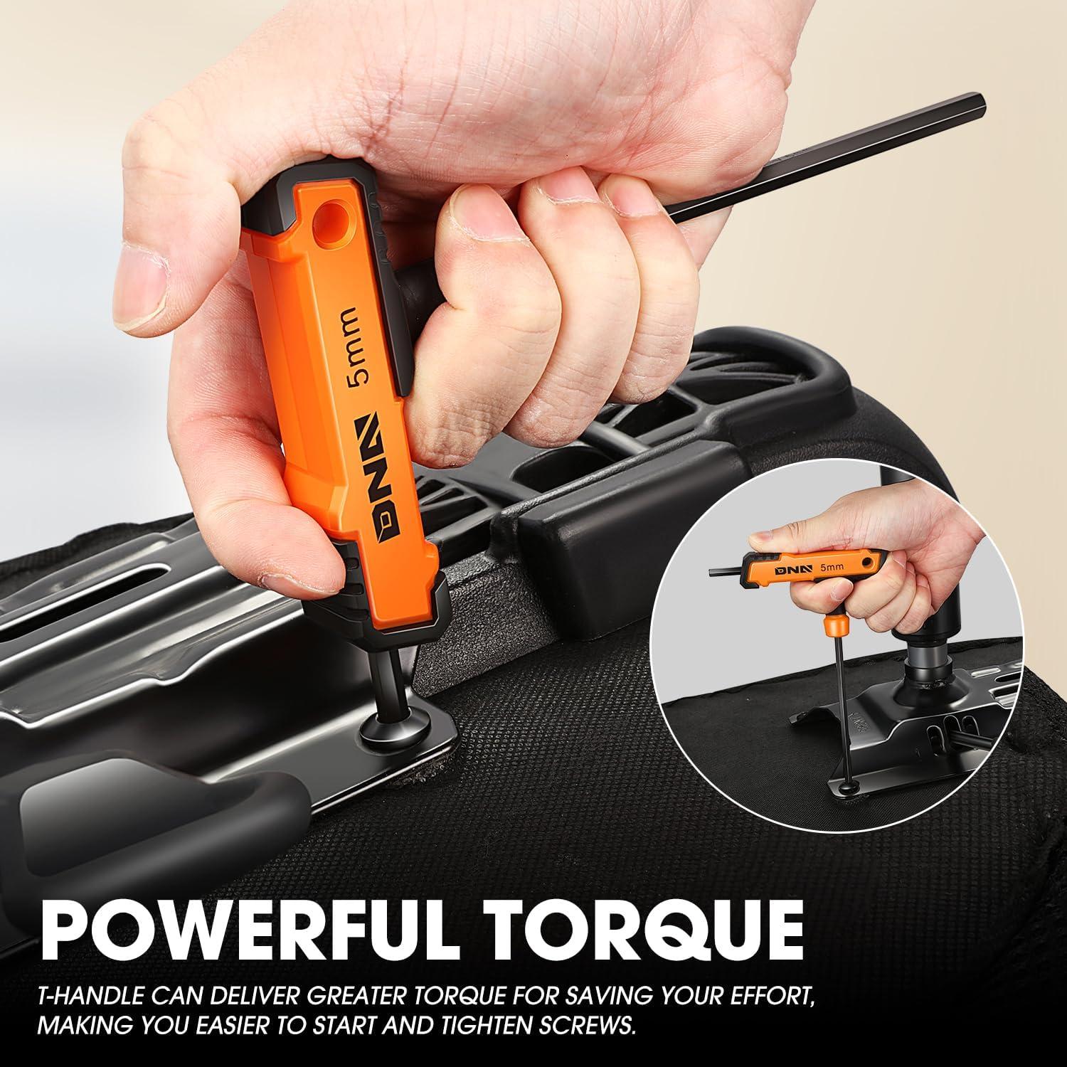 Juego de Llaves Hexagonales T-Handle DNA MOTORING 8 Piezas