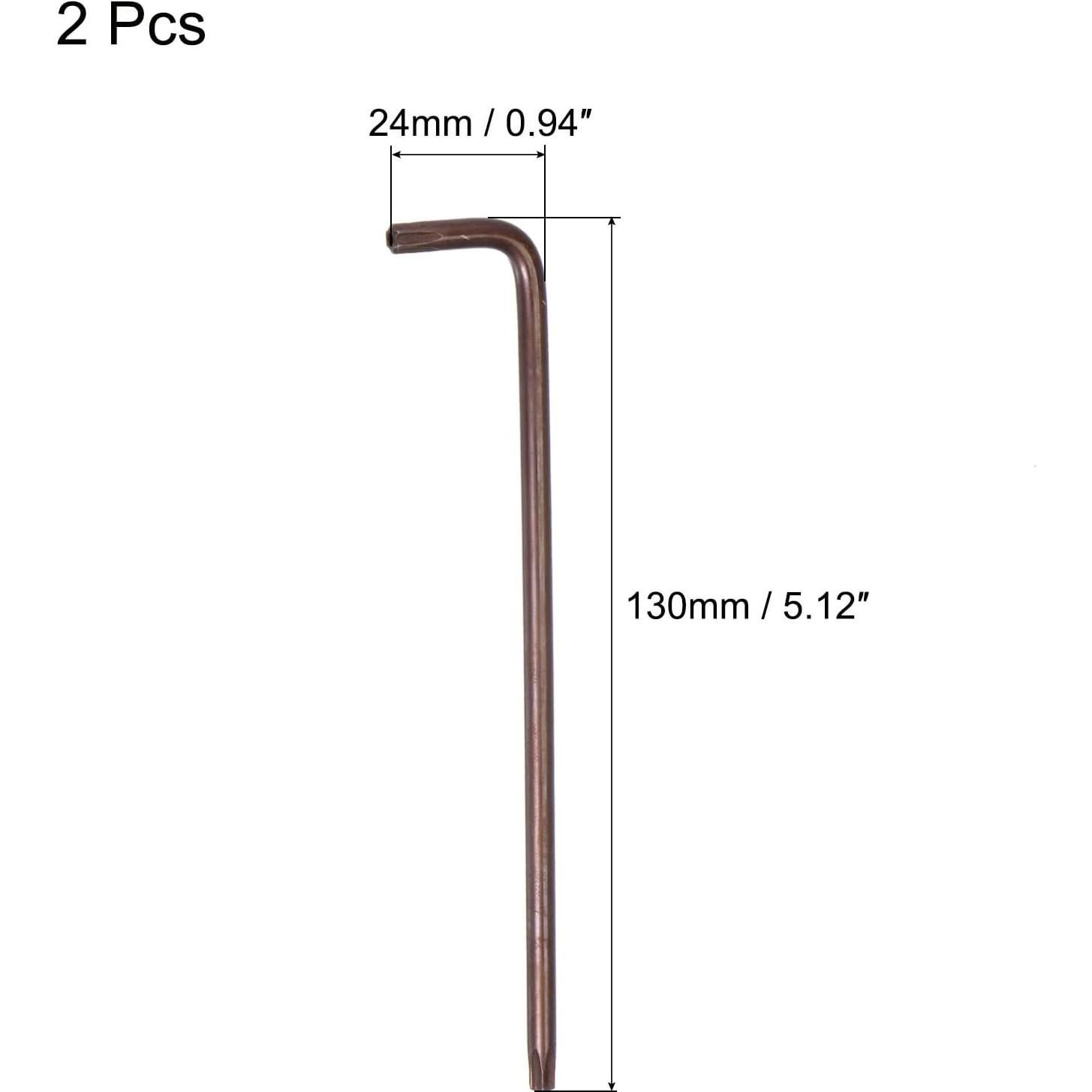 Llave Torx Estrella uxcell T25 a Prueba de Manipulación 130 mm
