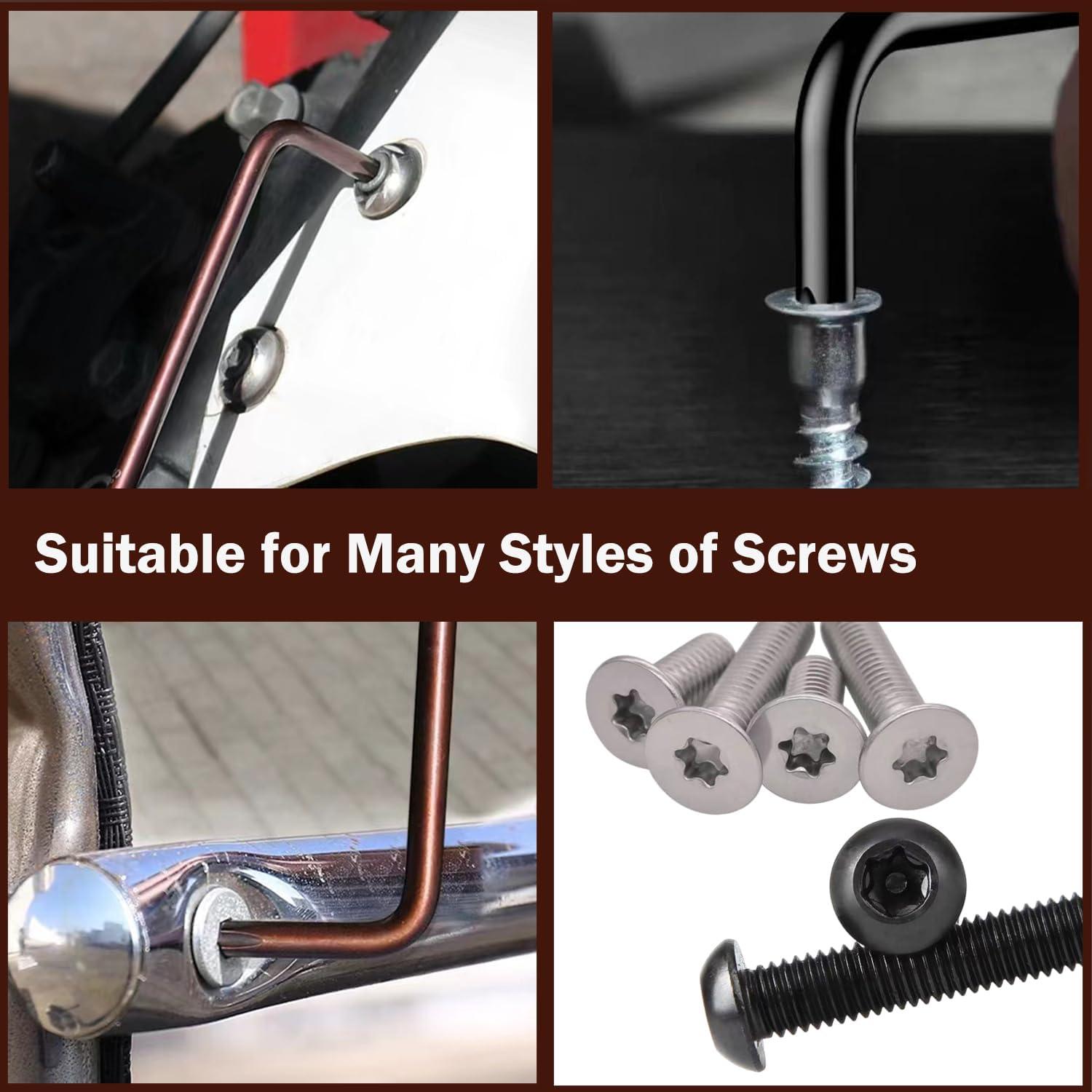 Juego de Llaves Allen Torx Ieusew 9 Piezas Acero S2 T10-T50