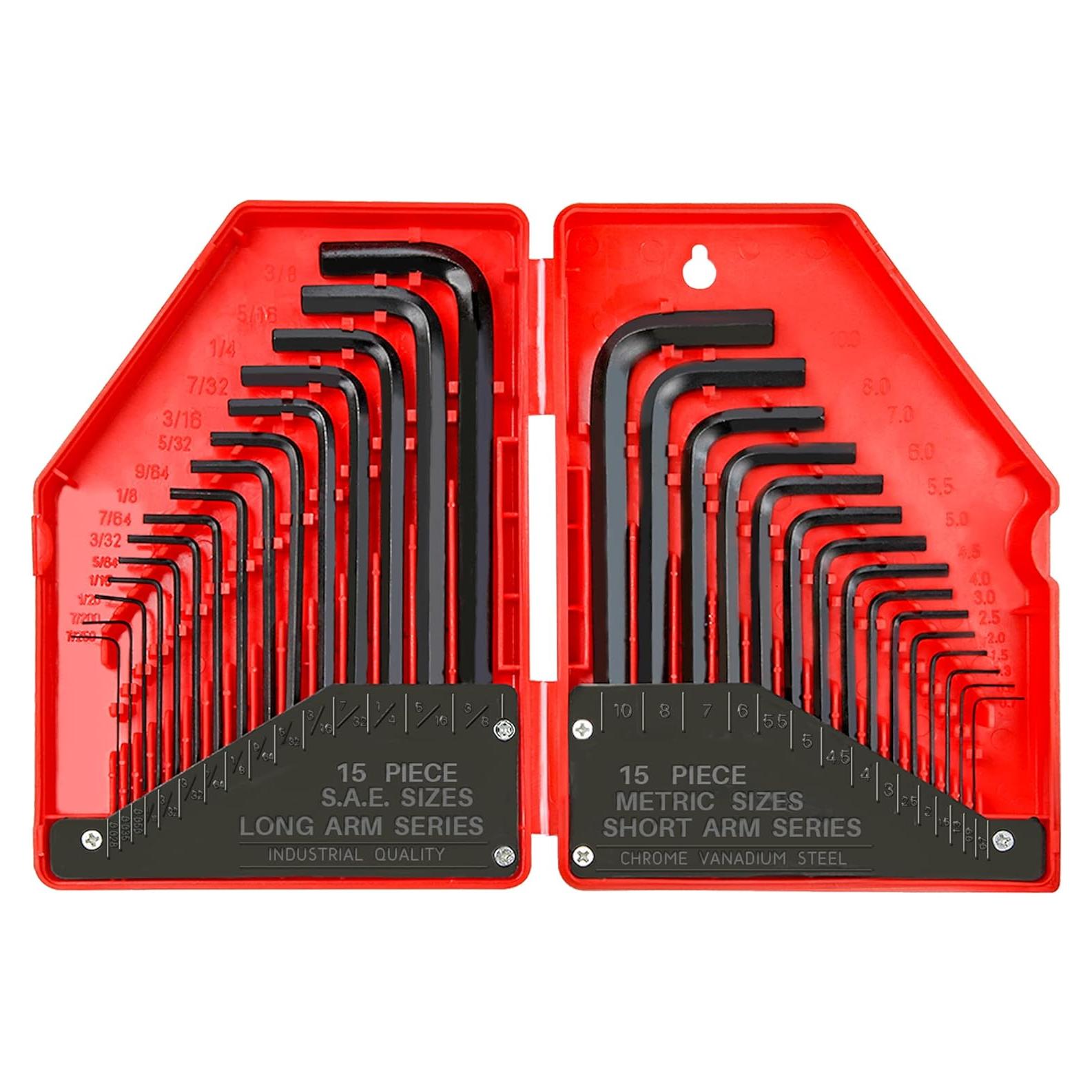 Juego de Llaves Allen Hexagonales YIYITOOLS 30 Piezas 1.27-10 mm