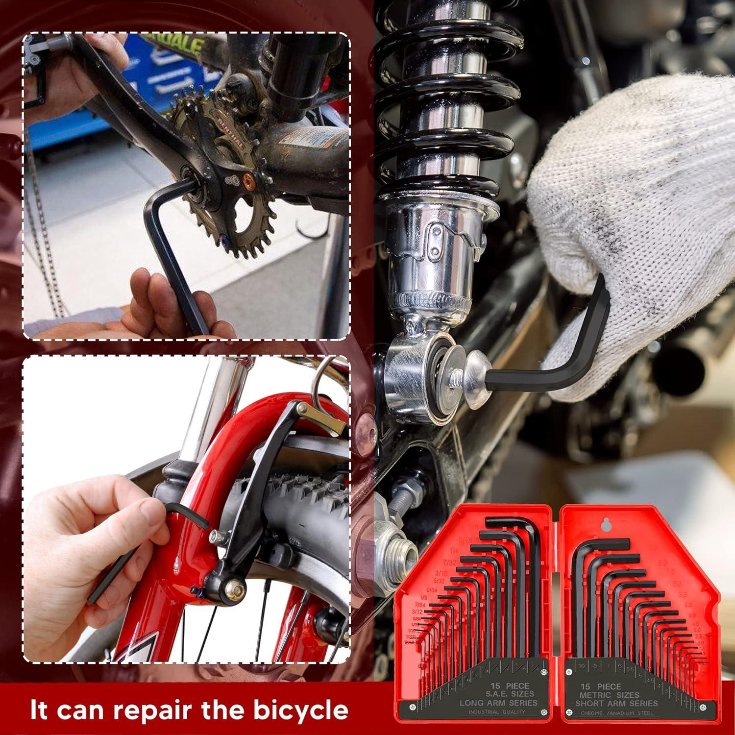 Juego de Llaves Allen Hexagonales YIYITOOLS 30 Piezas 1.27-10 mm