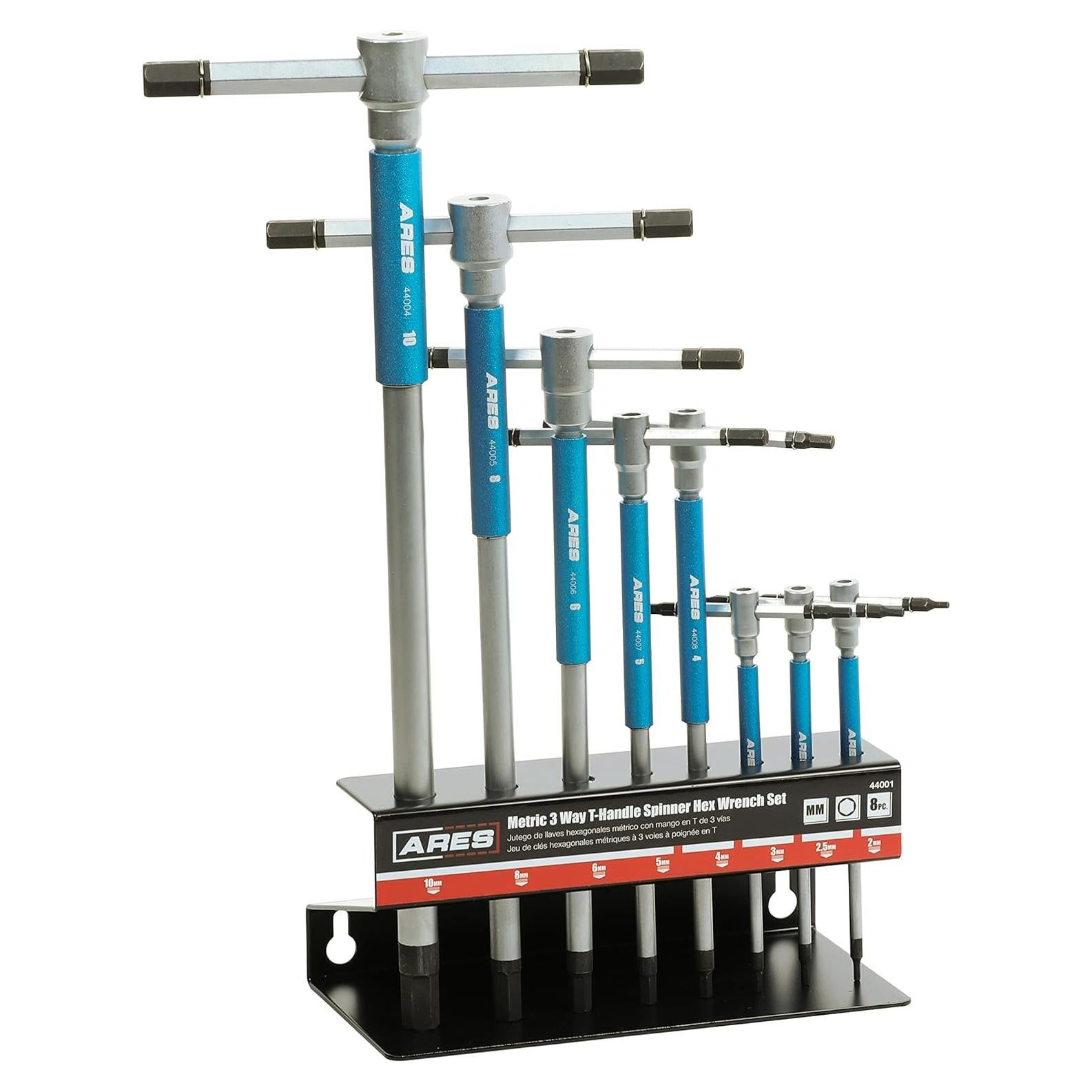 Juego de Llaves Allen T-Handle ARES 8 Piezas Métricas 2-10mm