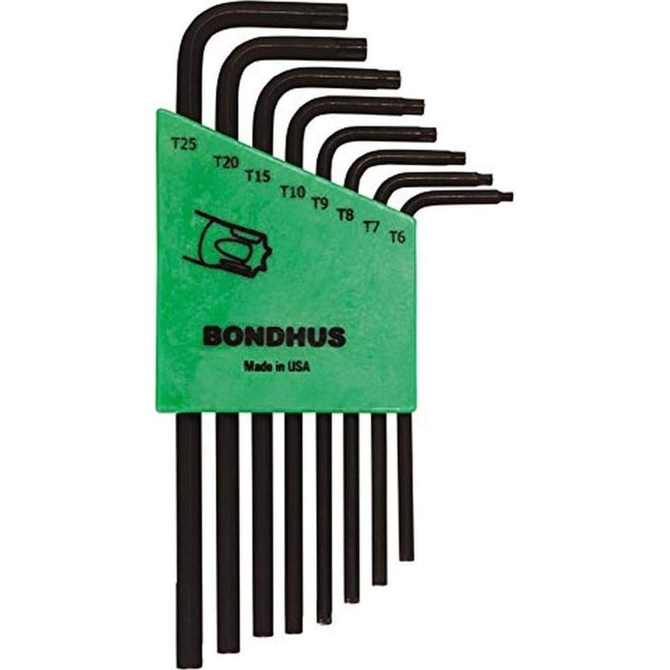 Juego de 8 Llaves L Torx Bondhus 31832, Brazo Largo T6-T25