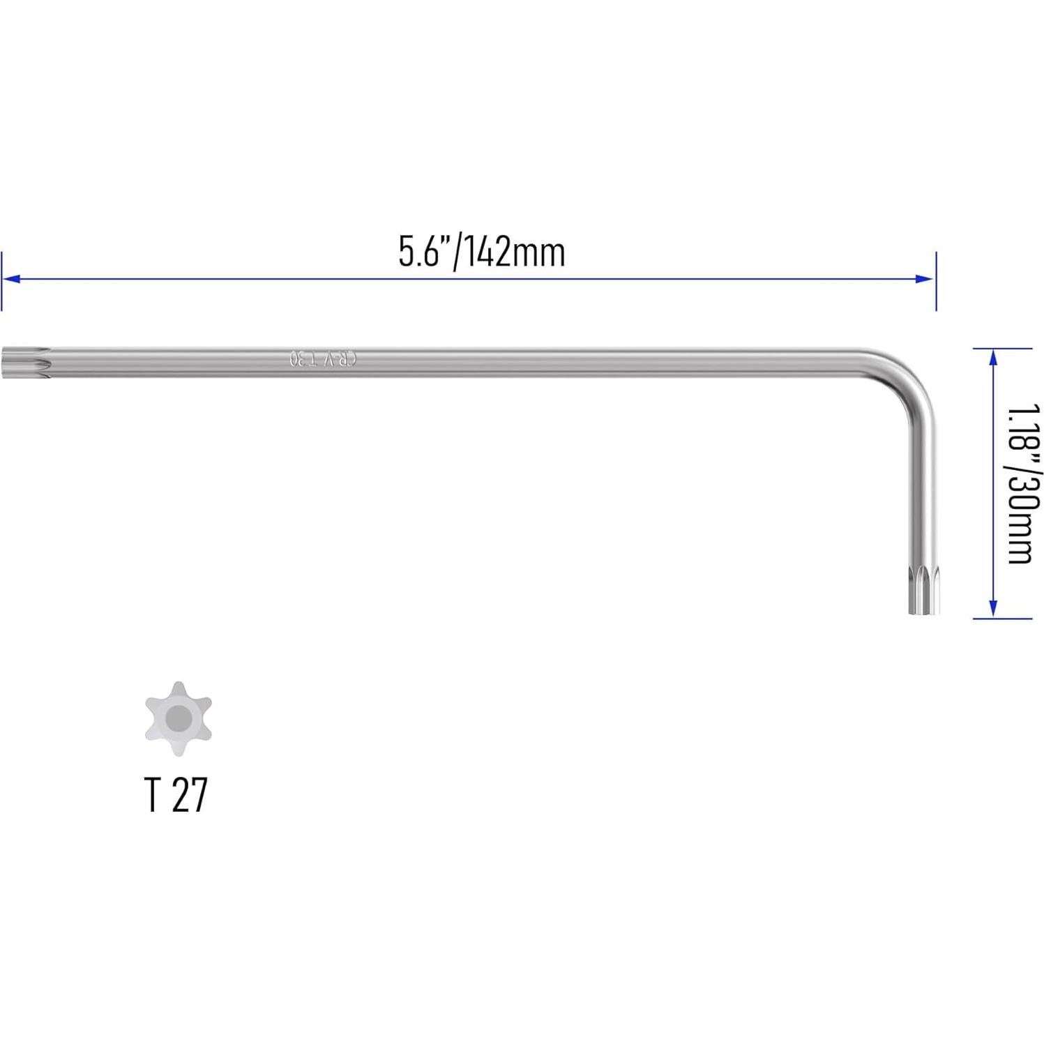 Llave Torx T27 FOCMKEAS a Prueba de Manipulación 143mm