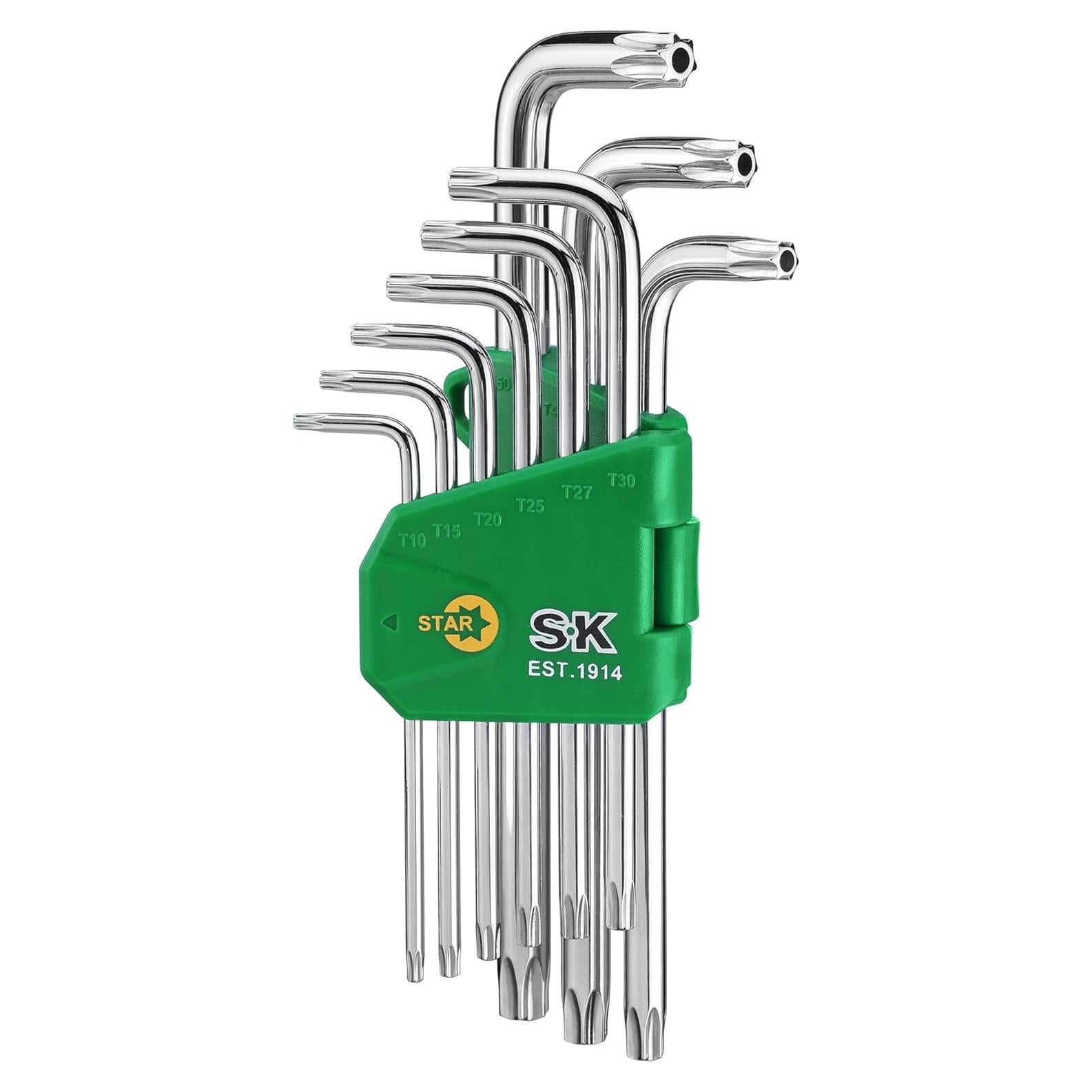 Juego de Llaves Allen Estrella 9 Piezas SK Acero S2